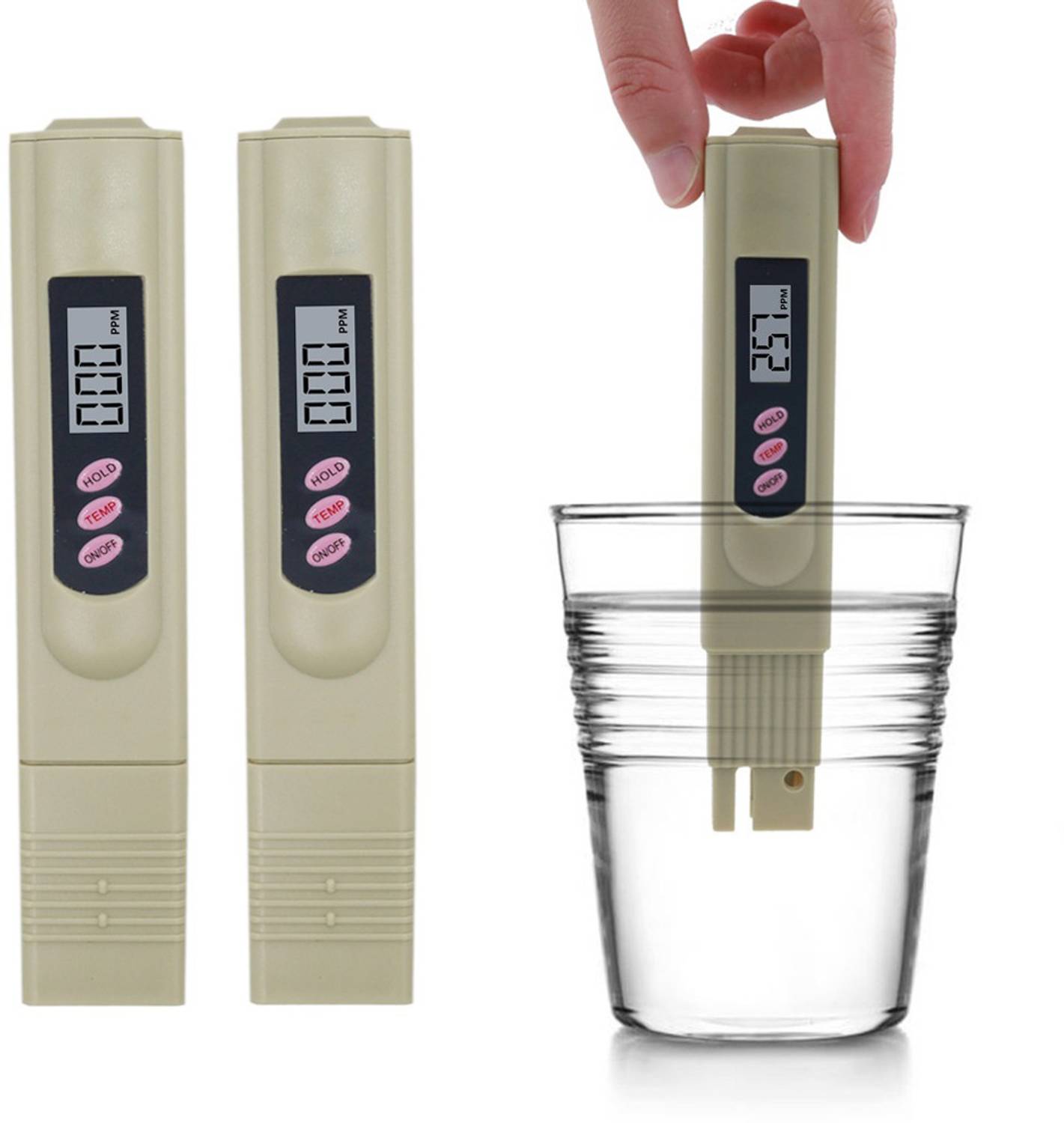 ACU-CHECK 2Pc Portable LCD Digital TDS Water Quality Tester Water Testing Pen Filter Meter Digital TDS Meter