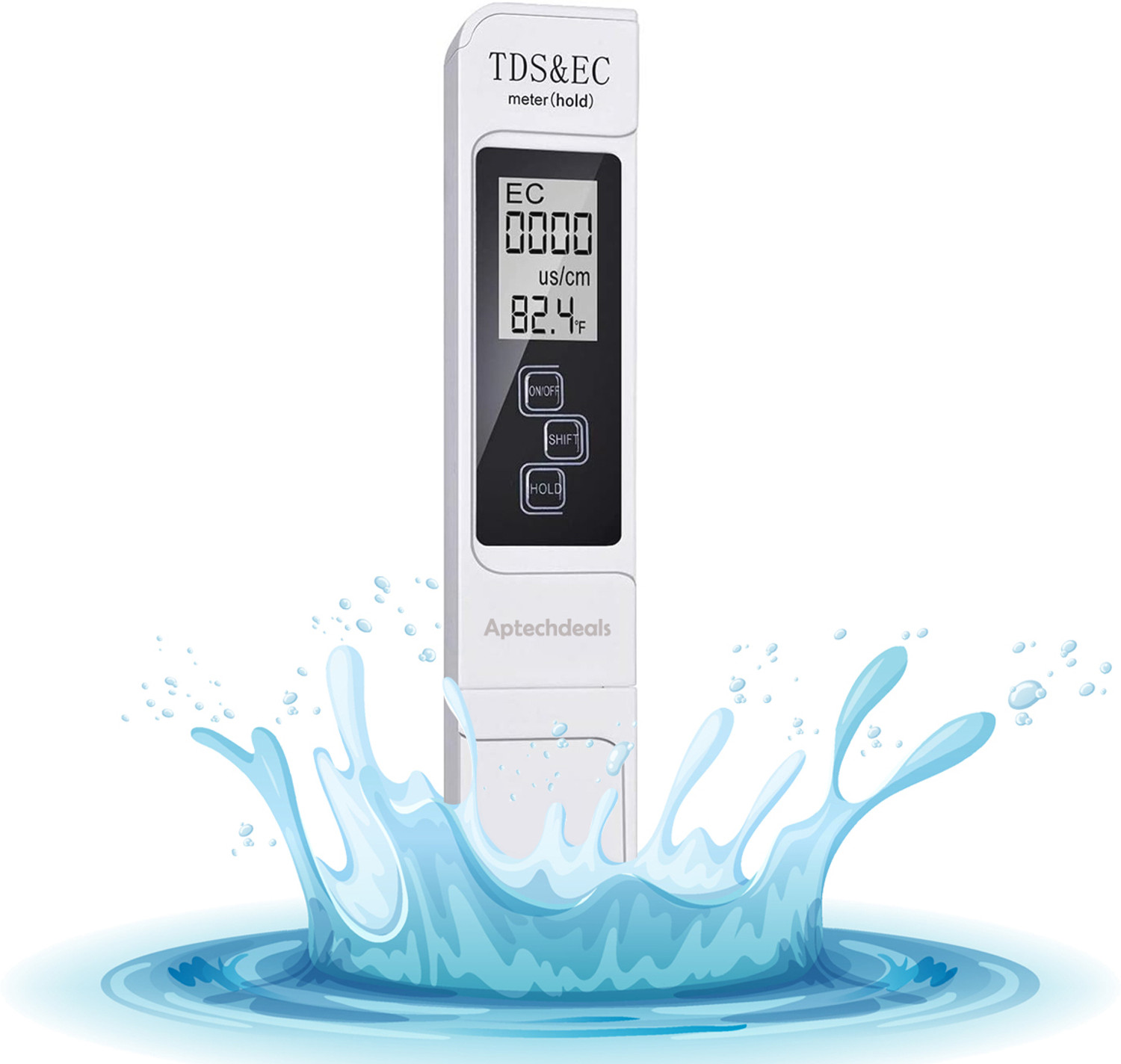 Image of APTECHDEALS 3 in 1 TDS EC & Temperature Digital TDS Meter