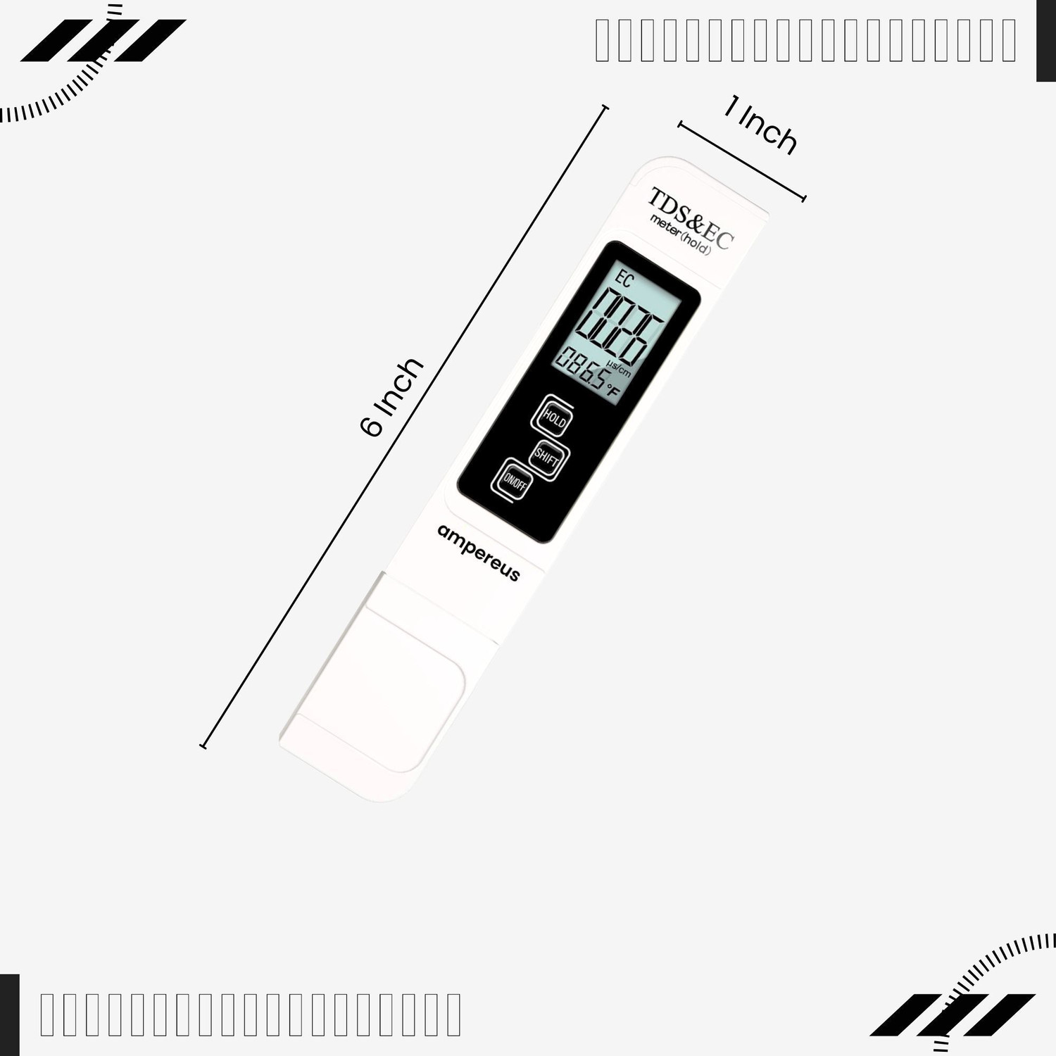 Image of AMPEREUS EC Meter for Water - Reliable TDS EC Meter for Accurate Water Testing Digital TDS Meter