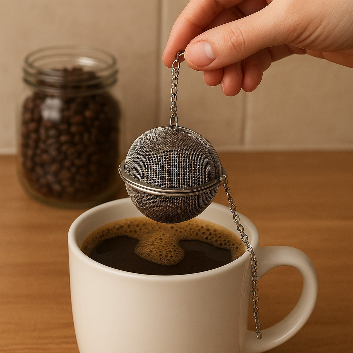 Image of Lucacci Stainless Steel Ball Infuser Mesh Filter Tea Strainer