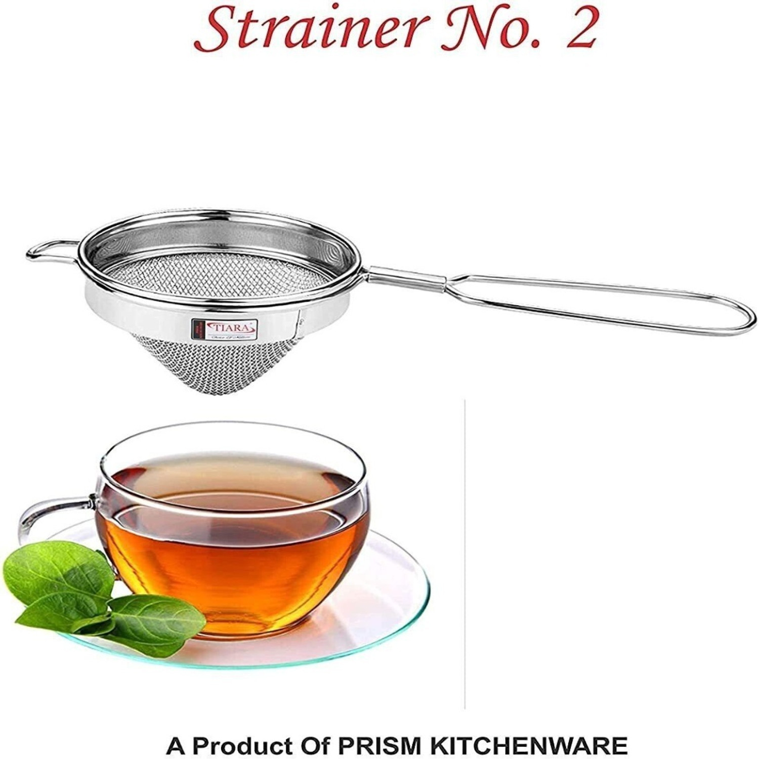 Image of TIARA 1PC Max Round Single Net Tea Coffee Stainless Steel (304 Steel Food Grade) Tea Strainer