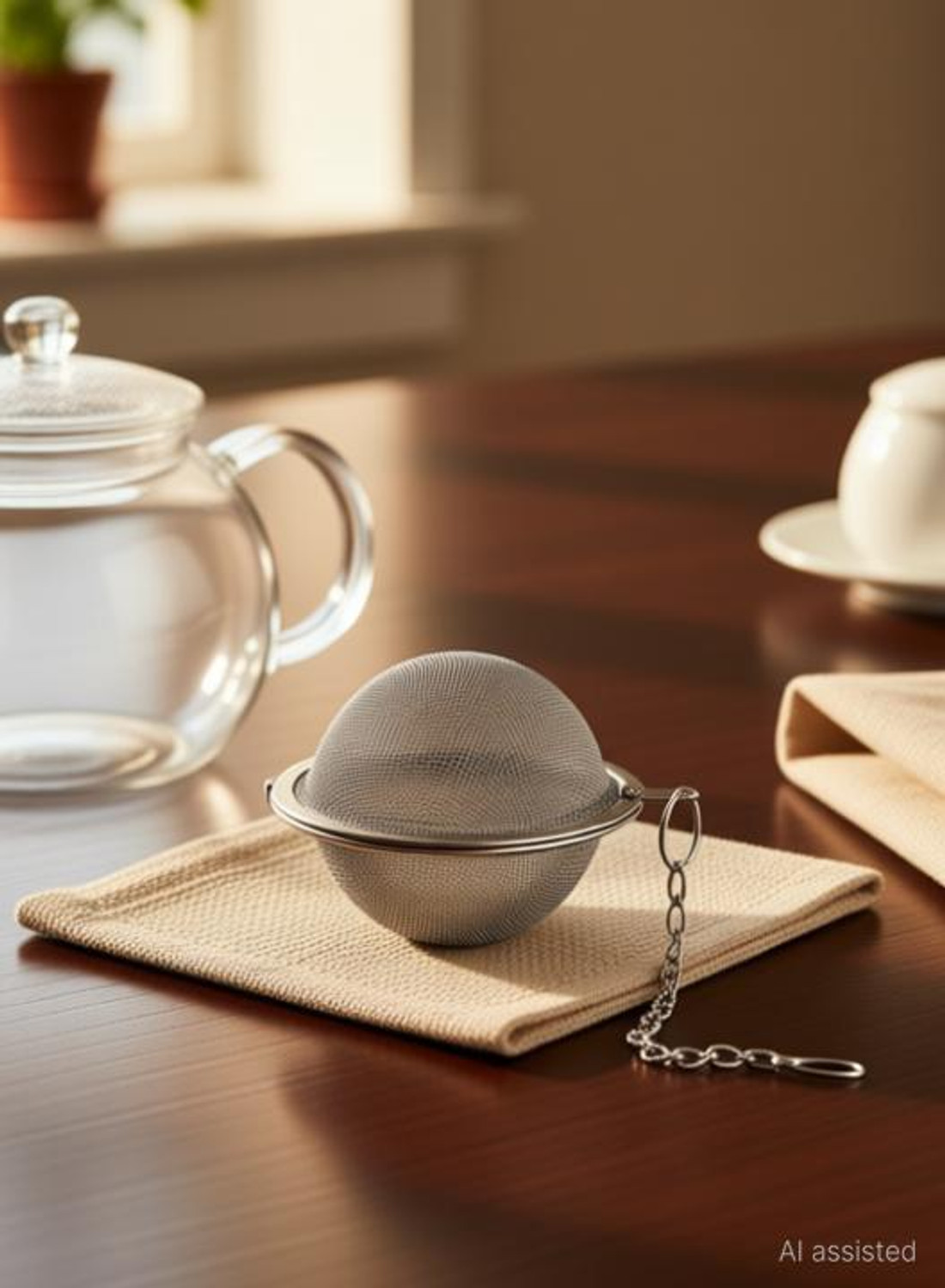 Image of Lucacci Stainless Steel Ball Infuser Mesh Filter Tea Strainer
