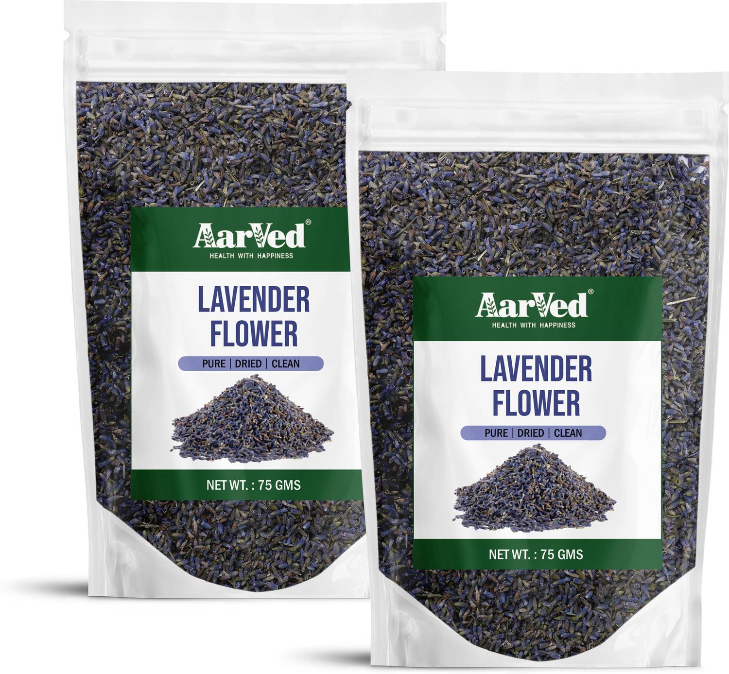 AarVed Dried Edible Lavender Flower Buds for Herbal Tea, Bath & Cooking Culinary Grade Lavender Herbal Tea Pouch