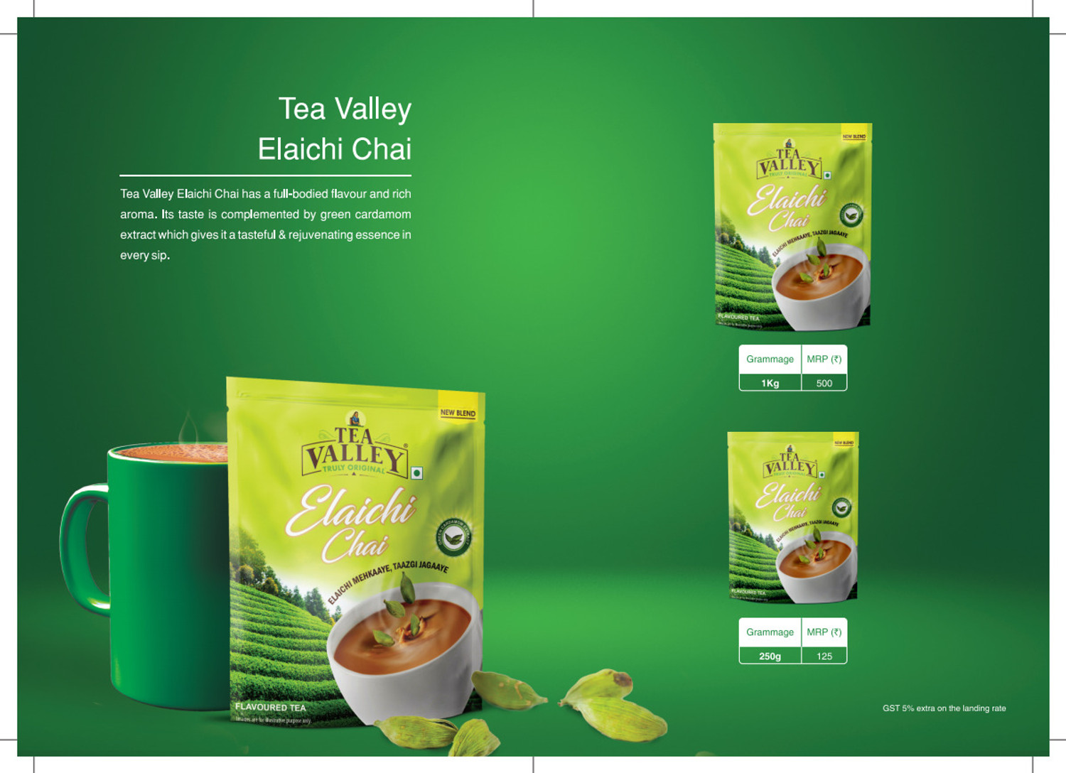 Image of Tea Valley Elaichi Tea Cardamom Black Tea Pouch