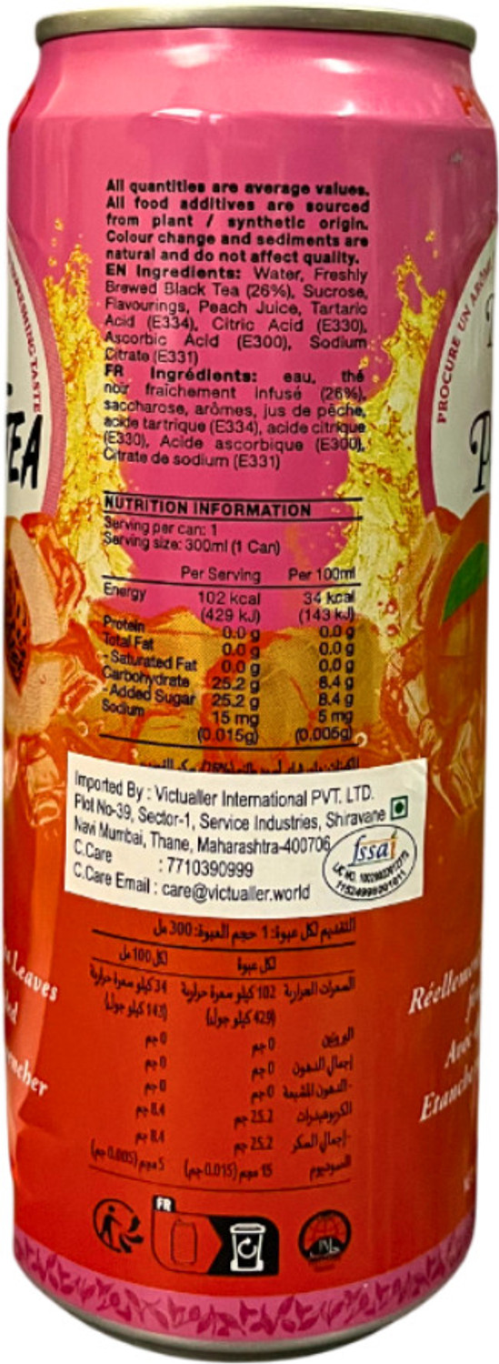 Image of Pokka Peach Iced Tea | Ready to Drink | No Artificial Flavor - Natural & Refreshing Iced Tea Tin