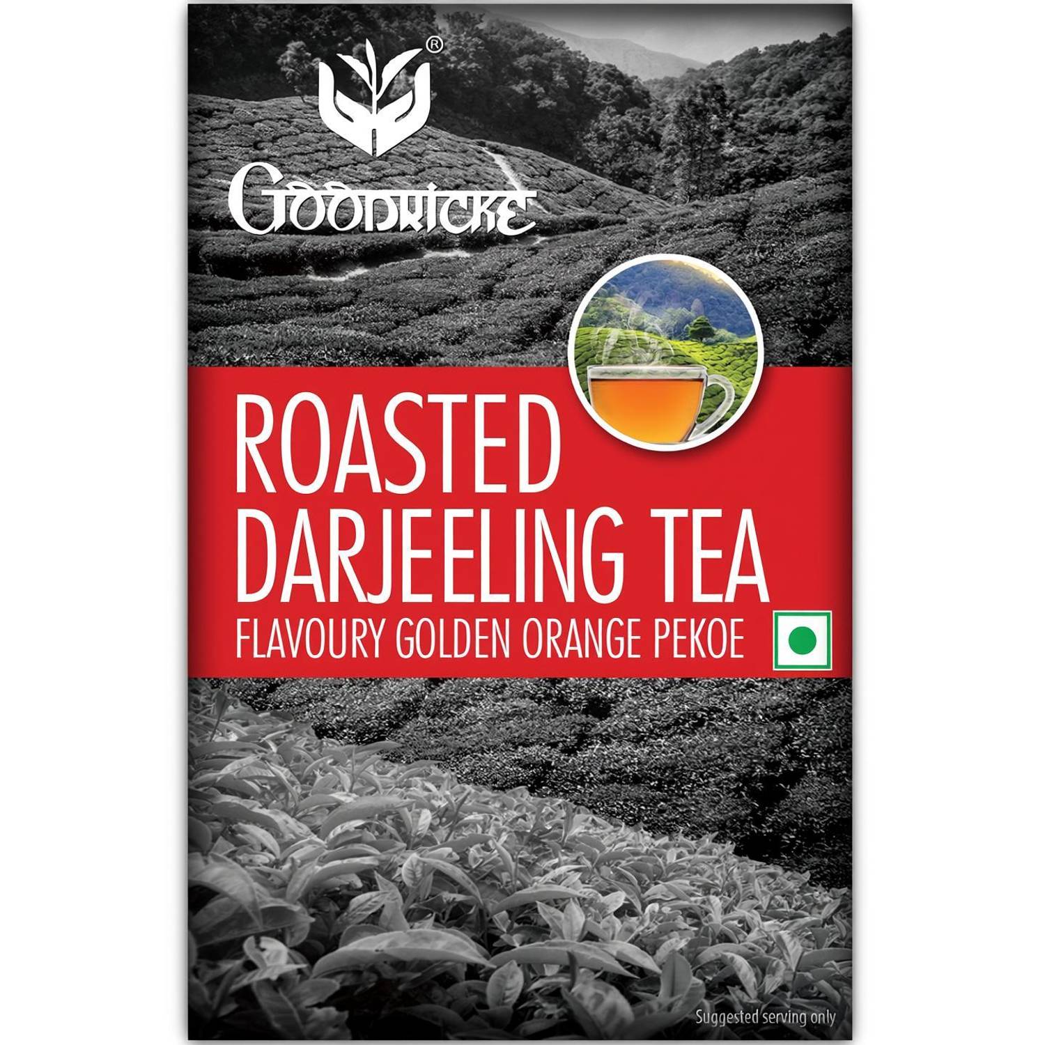Goodricke Roasted Darjeeling Tea - 250g | Whole Leaf Plain, Unflavoured Black Tea Carton