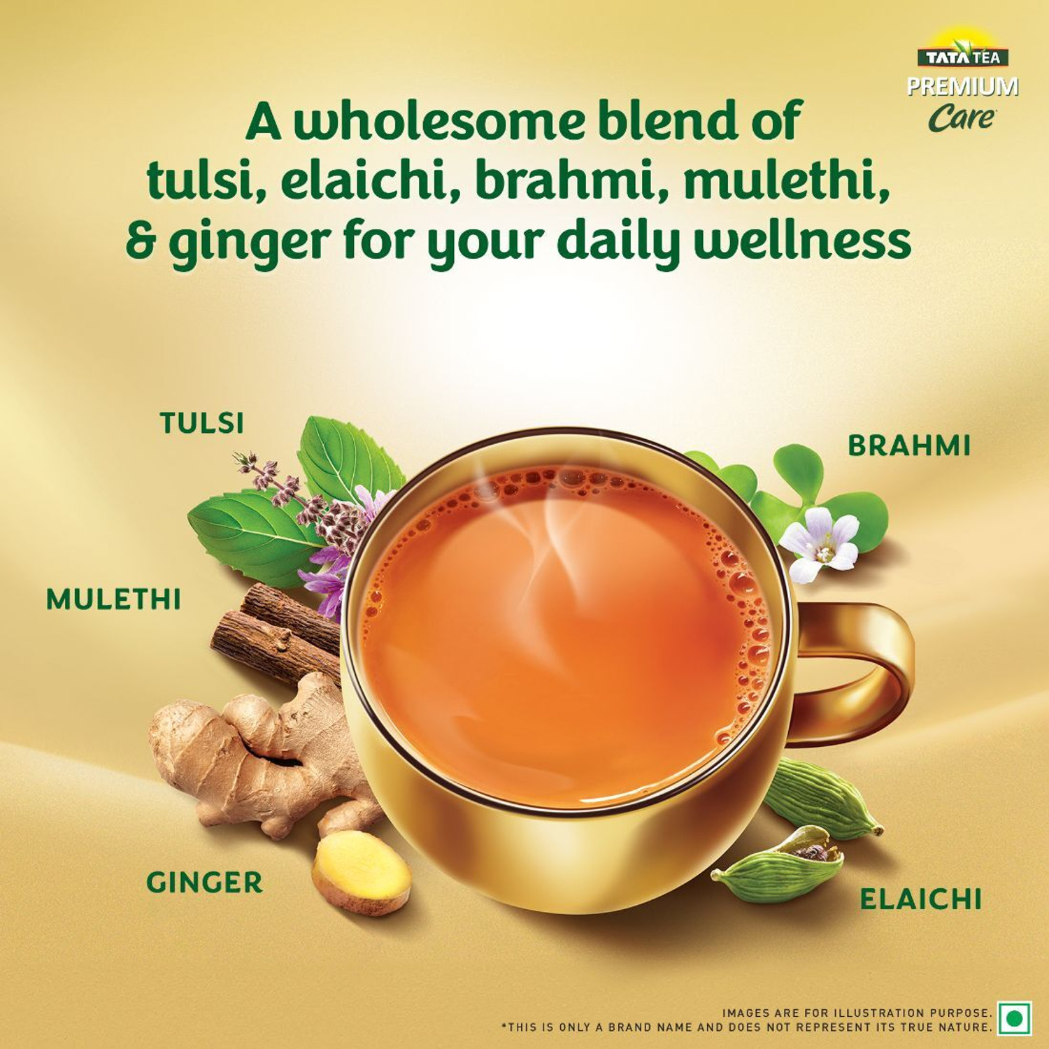 Image of Tata Tea Premium Care Ginger, Cardamom, Tulsi, Mulethi, Brahmi Black Tea Box