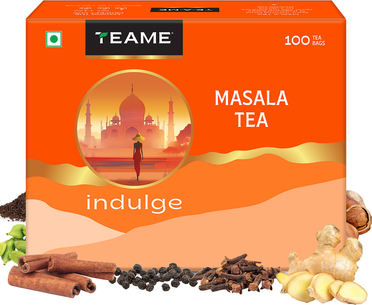 Image of TE-A-ME Masala Black Tea - 100 Tea Bags, Masala Tea Bags Box
