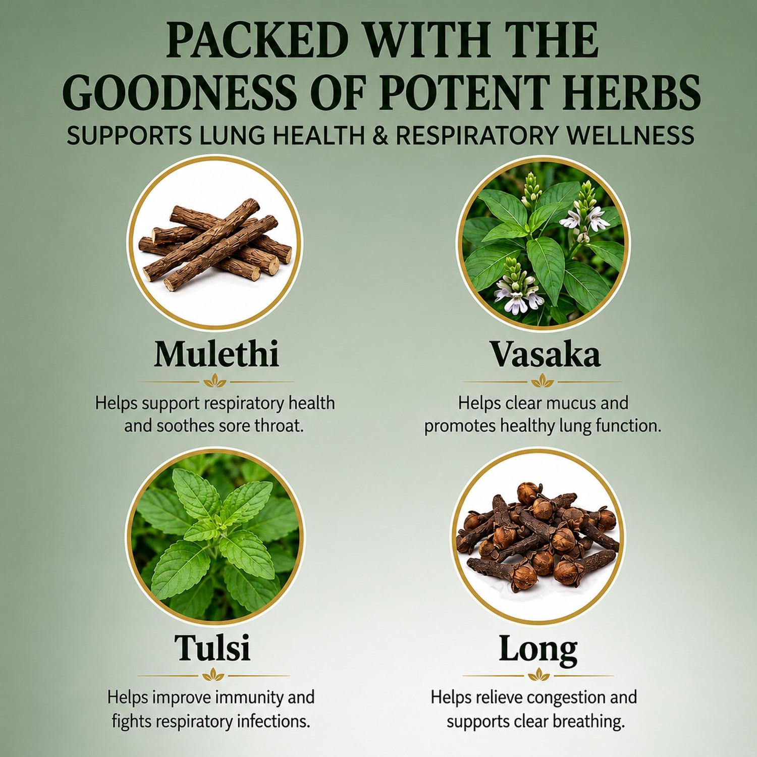 Image of NAMHYA FOODS Lungs Cleanse Loose Tea For Cold, Cough and Chest Congestion Herbal Tea Unflavoured Herbal Tea Pouch