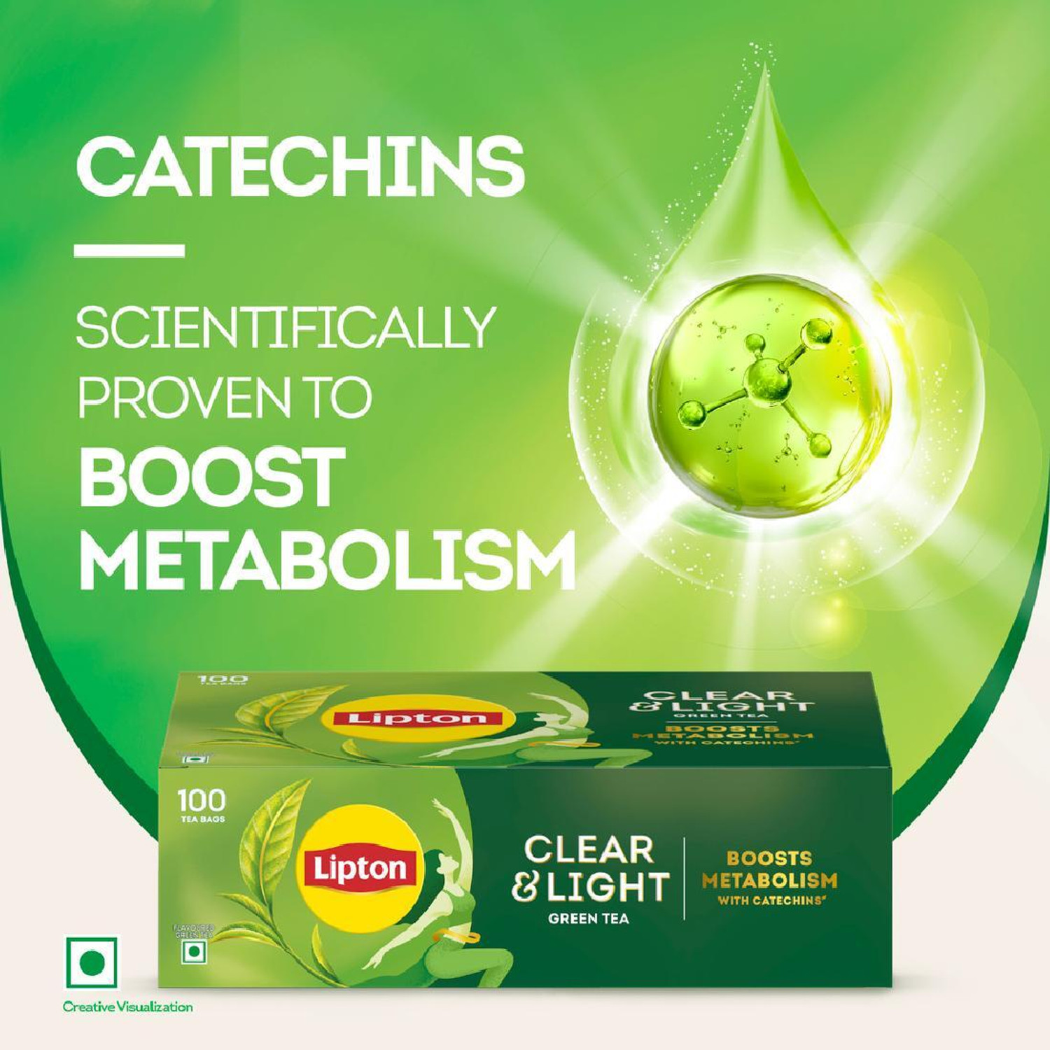 Image of Lipton Clear & Light Lemon Green Tea Bags Box