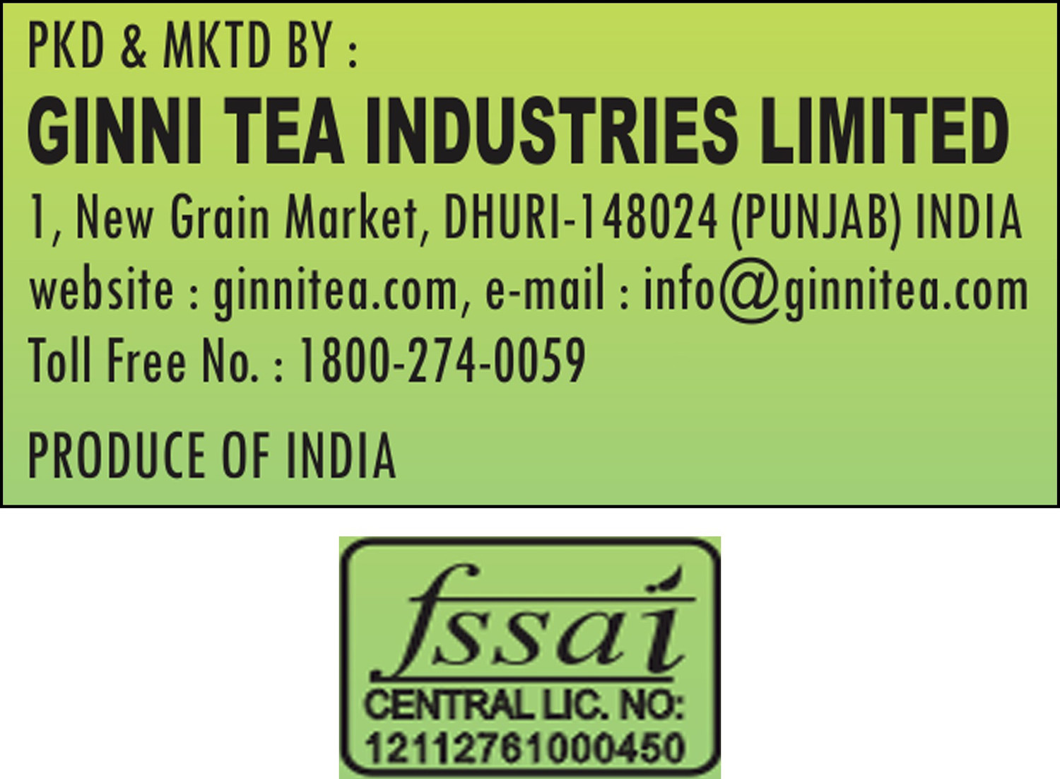 Image of GINNI Gold Tea Pouch