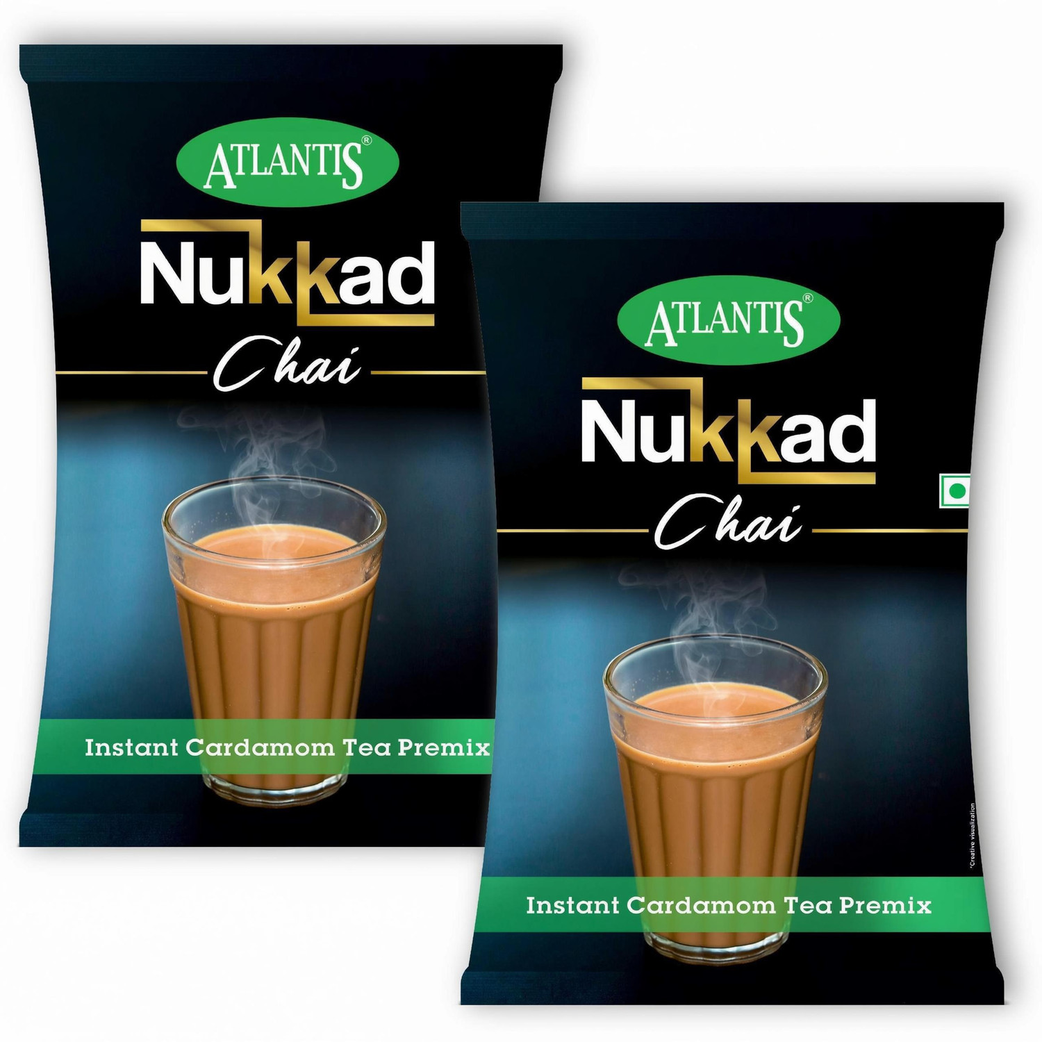 Image of ATLANTIS 3 in 1 Nukkad Tea Premix Milk Sugar Powder For Vending Machine Cardamom Instant Tea Pouch