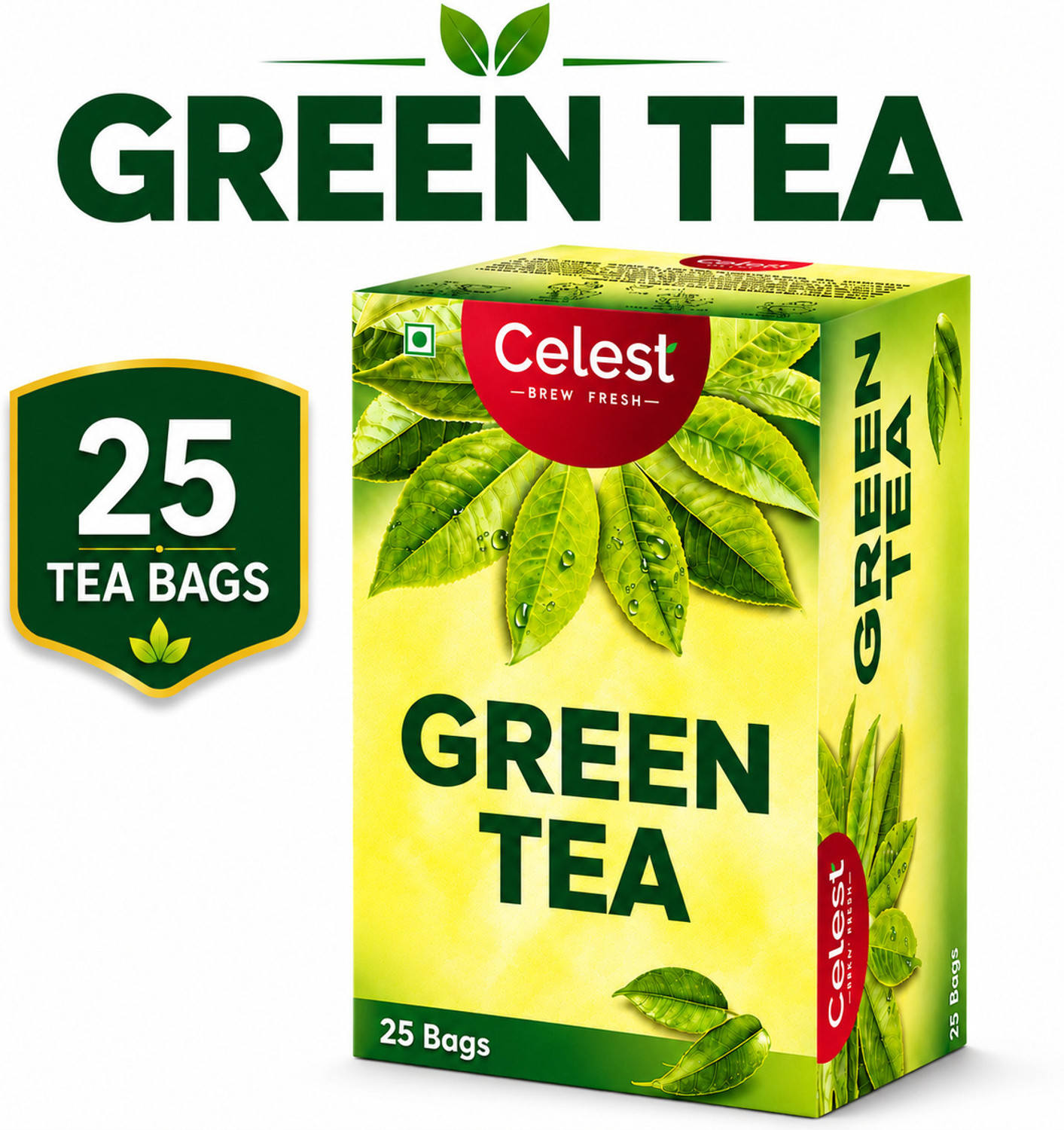 Image of Celest Green Tea - 25 Teabags | Weight Loss Green Tea Bags Box
