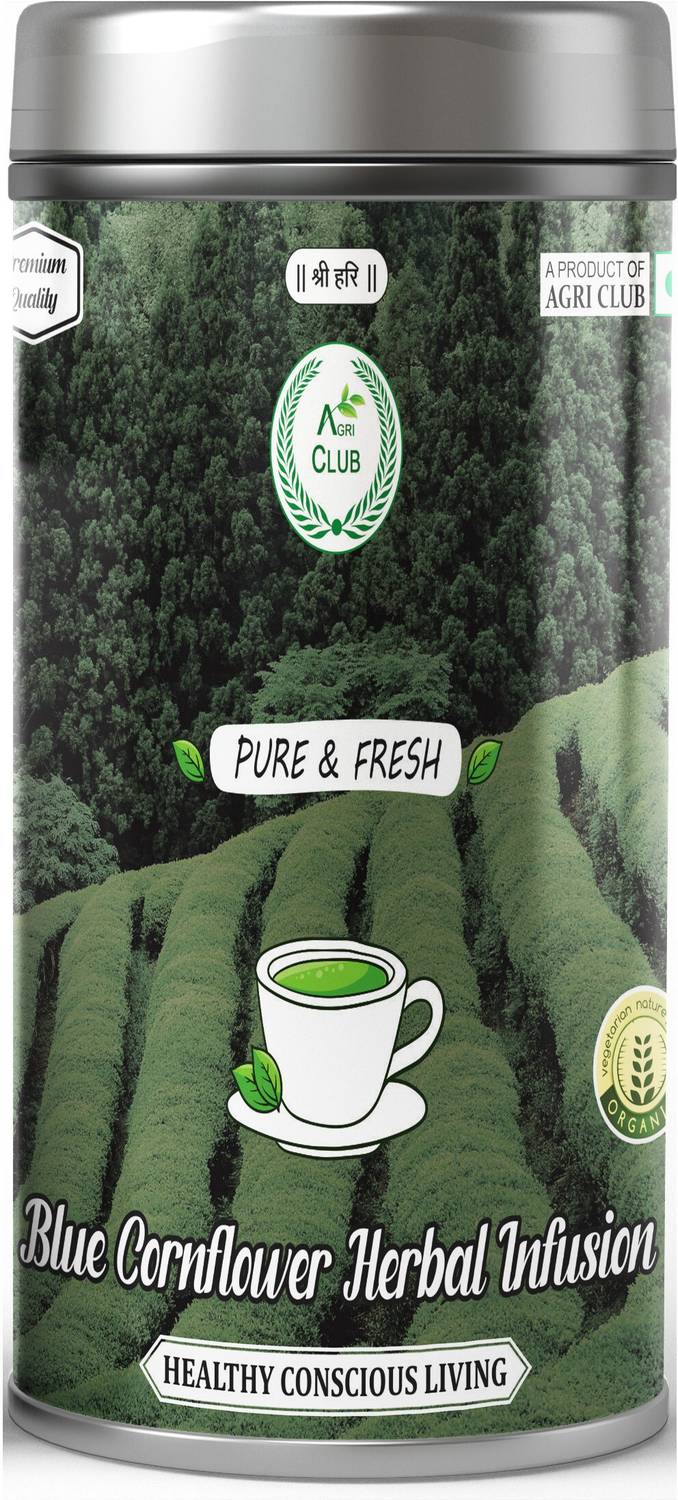 AGRI CLUB Organic Bluecorn Flower Tea 50gm Infusion Tea Plastic Bottle