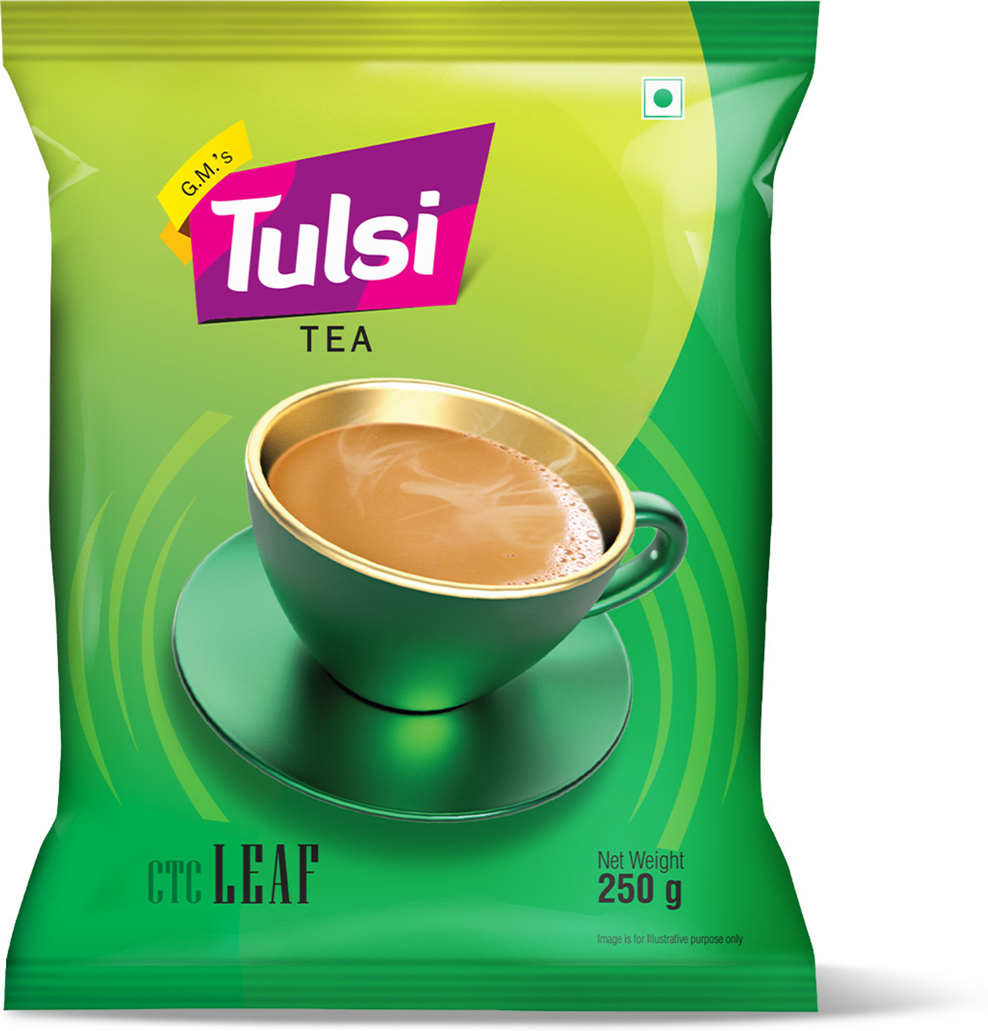Image of G.M.'S TULSI TEA CTC Leaf|Authentic Assam Tea|Premium Chai Patti|Rich Aroma|25+ Years of Trust Unflavoured Black Tea Pouch