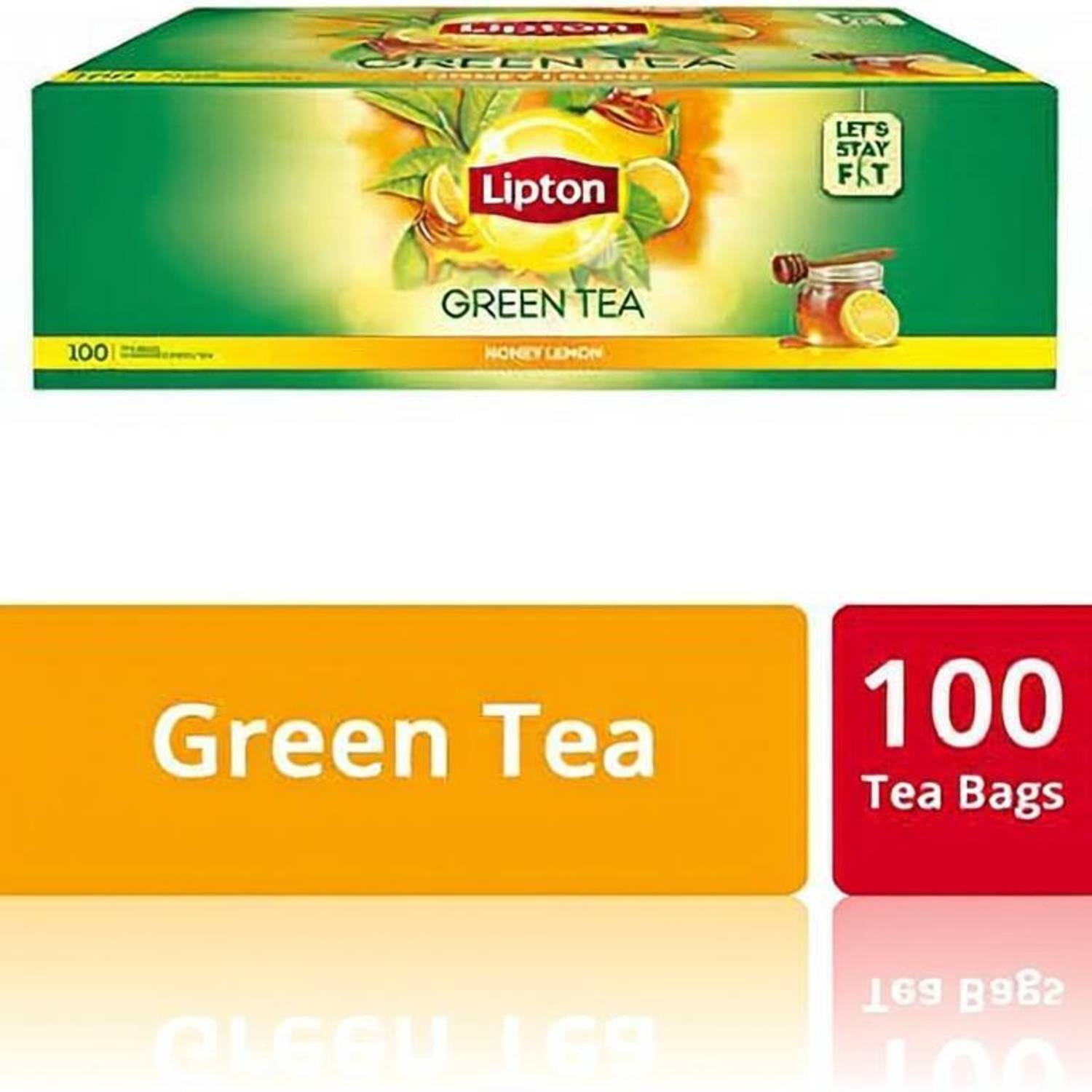 Lipton HENY LEMON 100 TEA BAGS (OOH) OUT OF THE HOUSE Green Tea Bags Box