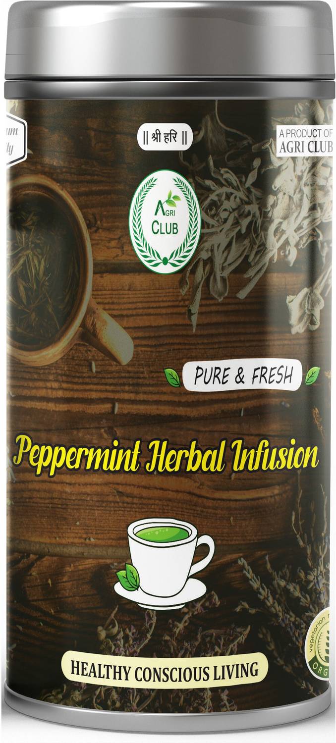 AGRI CLUB Fresh Peppermint Tea 75gm Peppermint Infusion Tea Plastic Bottle