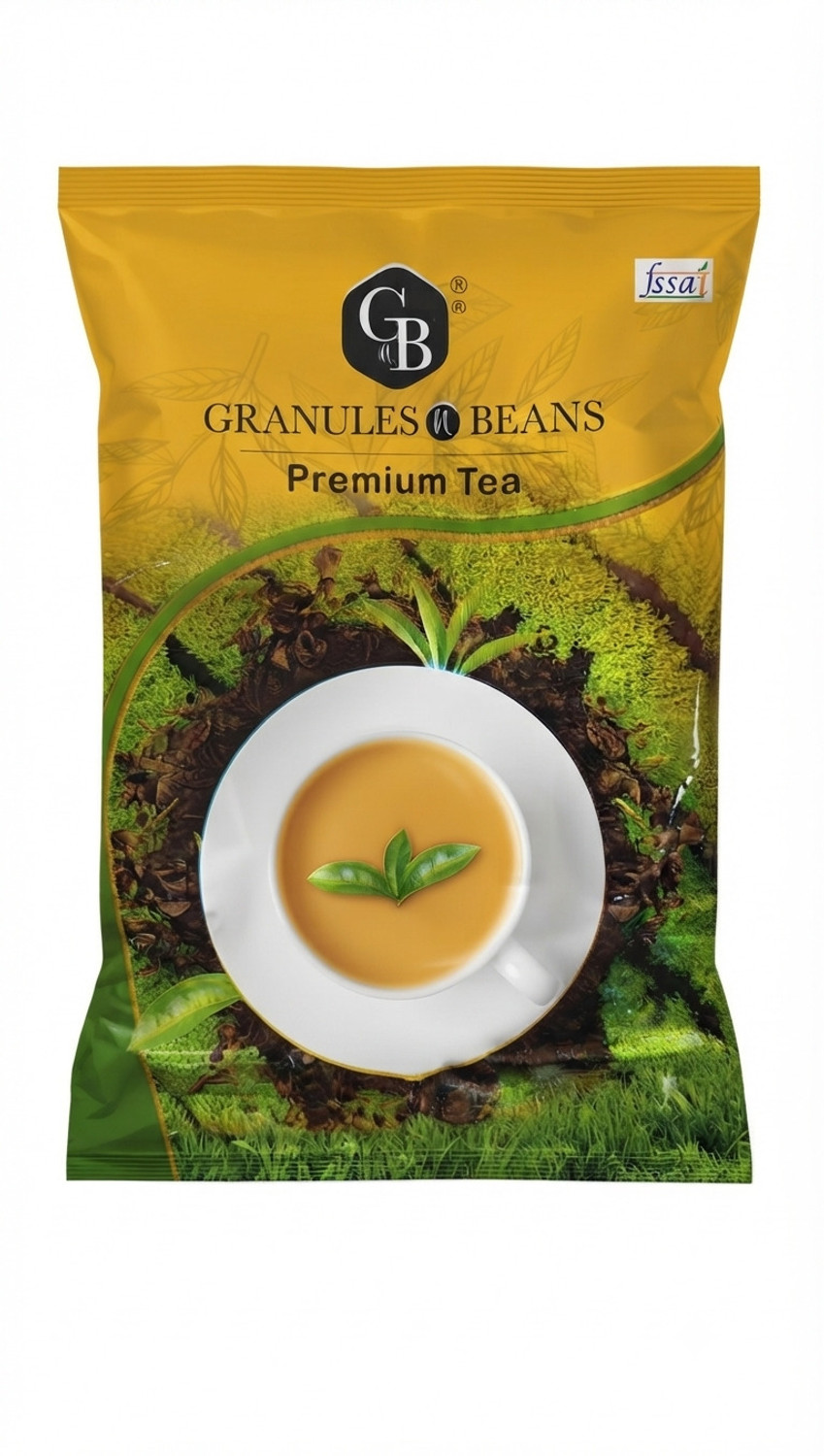 Image of Granules N Beans Pramium Dust Tea Strong Bold and Rich flavour perfect morning tea 500 Gram Black Tea Pouch