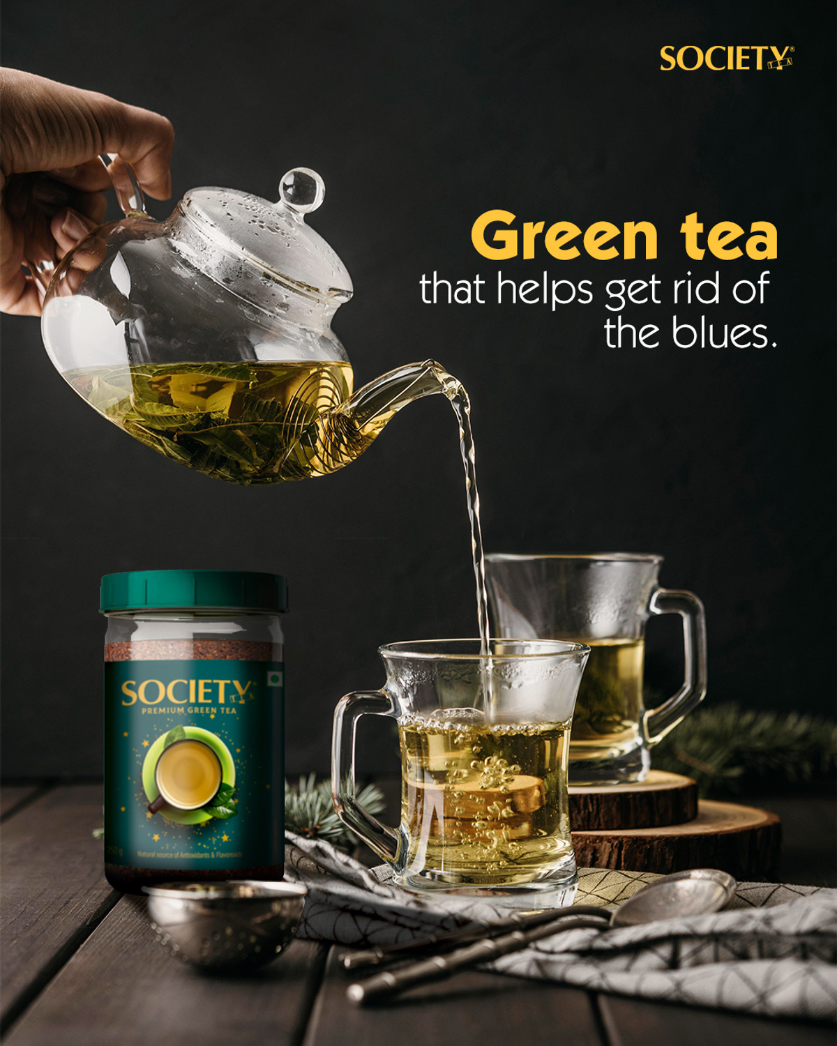 Image of Society Premium Green Tea Plastic Bottle (250 g)