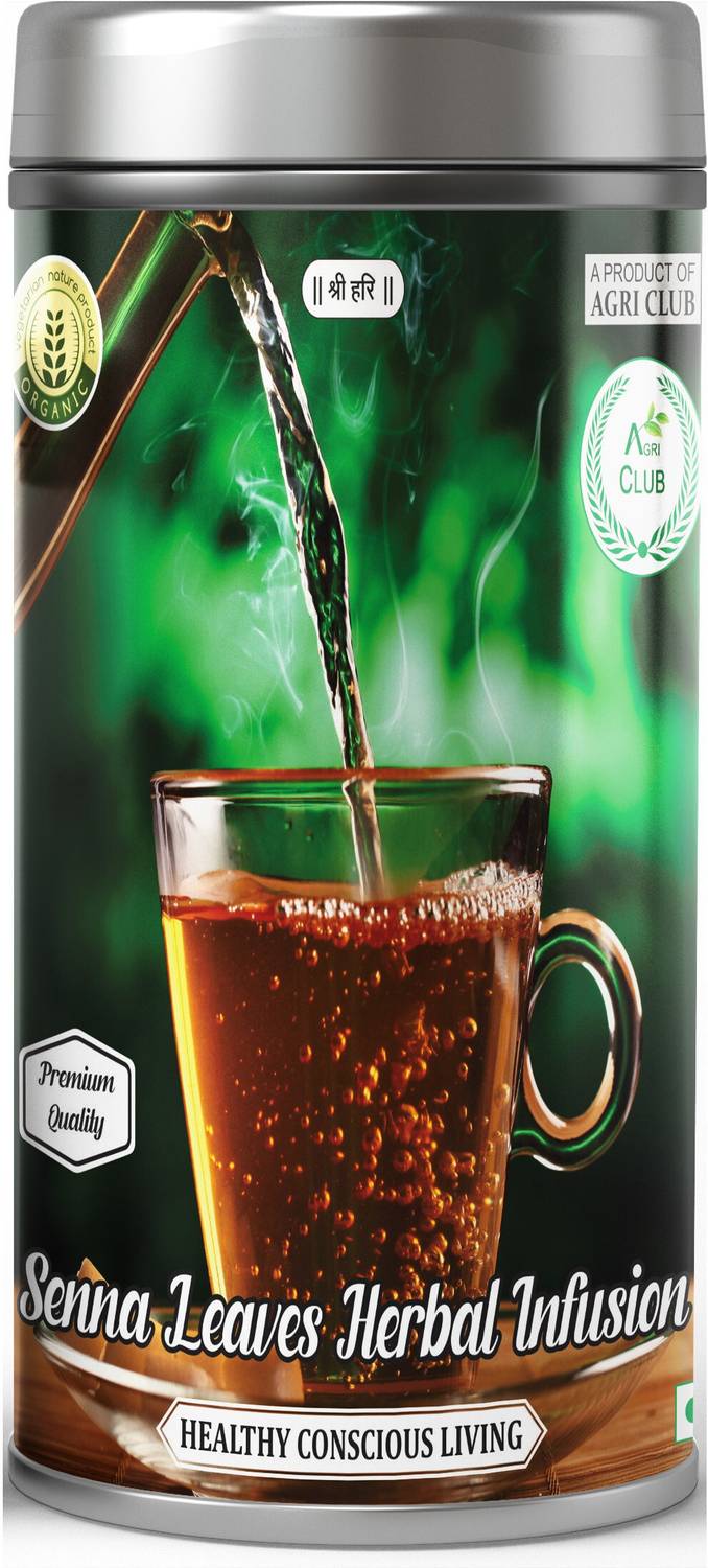 AGRI CLUB Natural Senna Leaves Tea 150gm Senna Infusion Tea Plastic Bottle