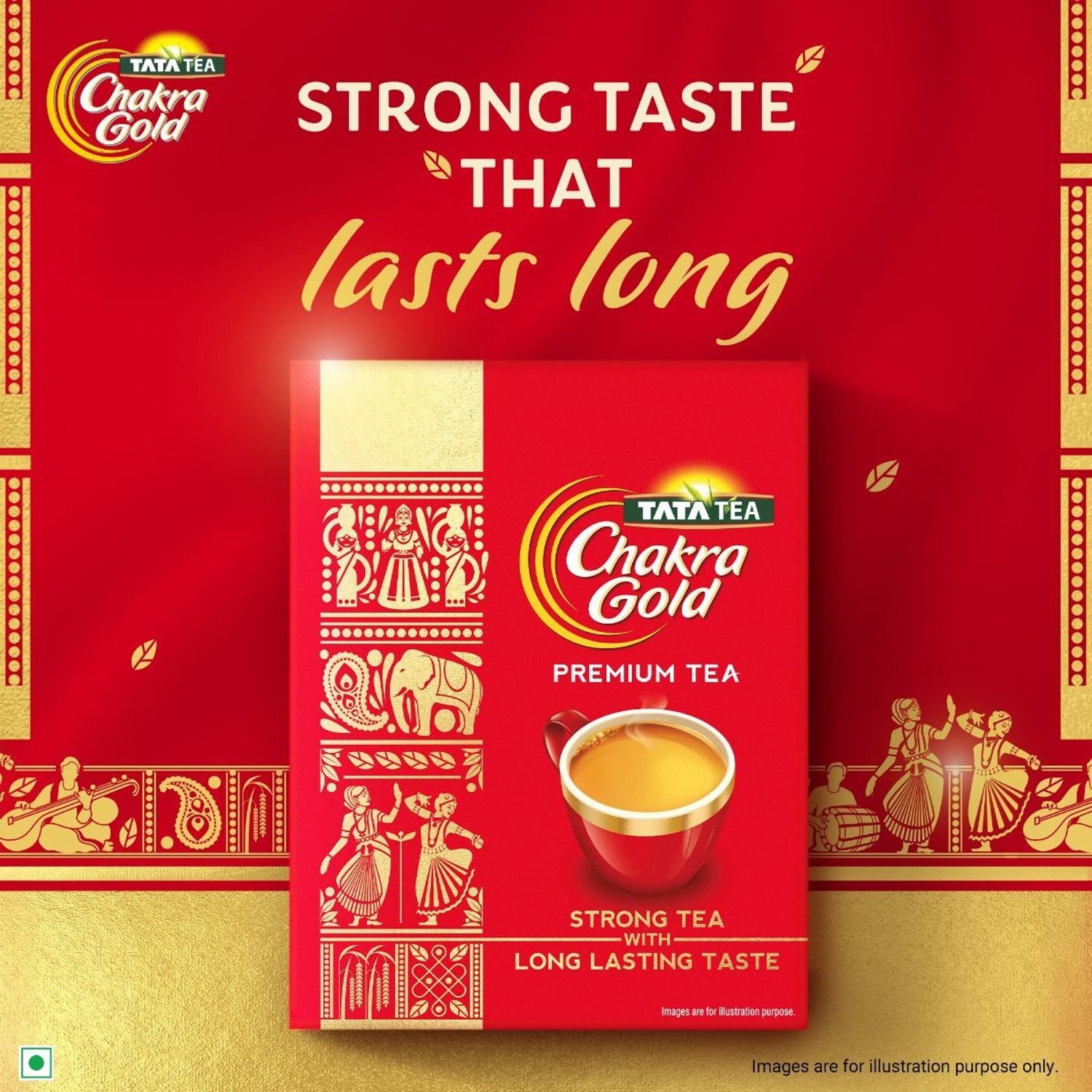 Image of Tata Tea Chakra Gold Dust Tea with Long Lasting Taste Tea Box