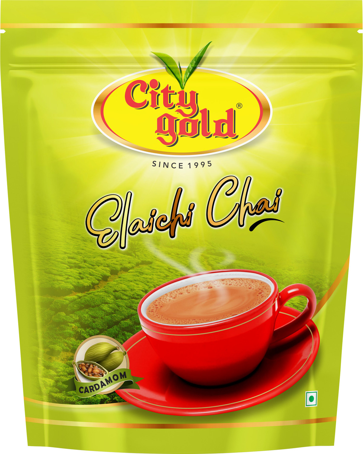 Image of CITYGOLD Tea Elaichi Chai CTC Cardamom Tea 1 KG Flavoured Tea - Tea Pouch