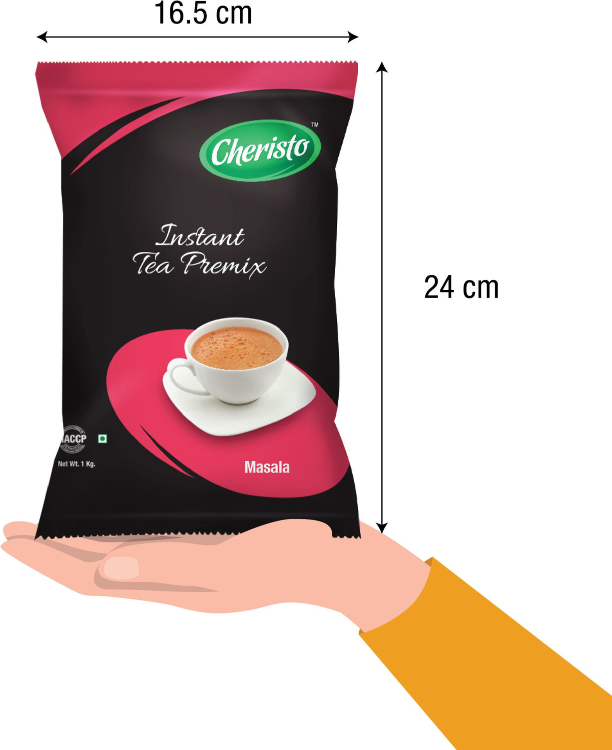 Image of Cheristo Masala Chai Instant Tea Premix 1kg Strong chai Spices Masala Tea Pouch