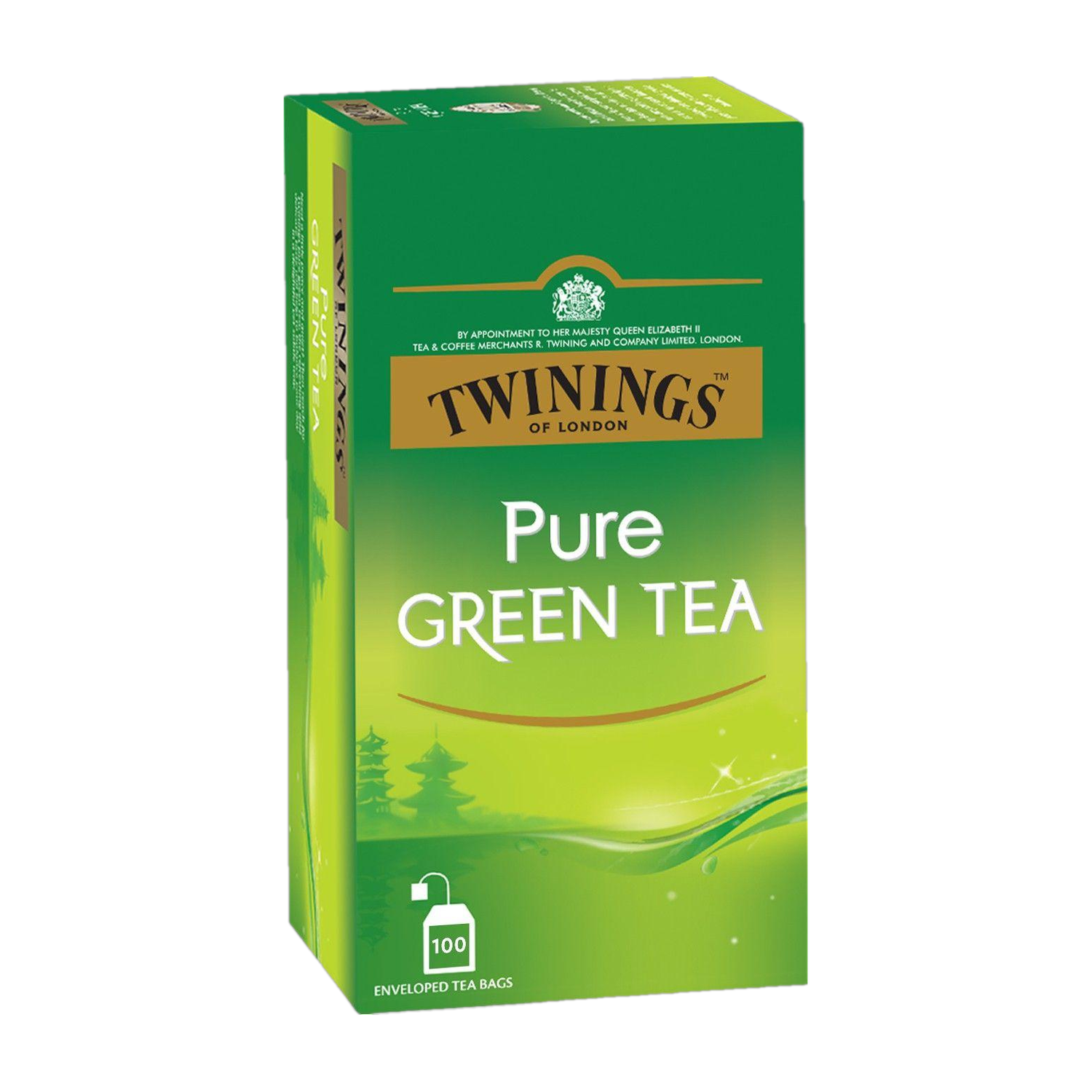 TWININGS Pure Green Tea, Perfectly Balanced & Refreshing Green Tea Bags Box