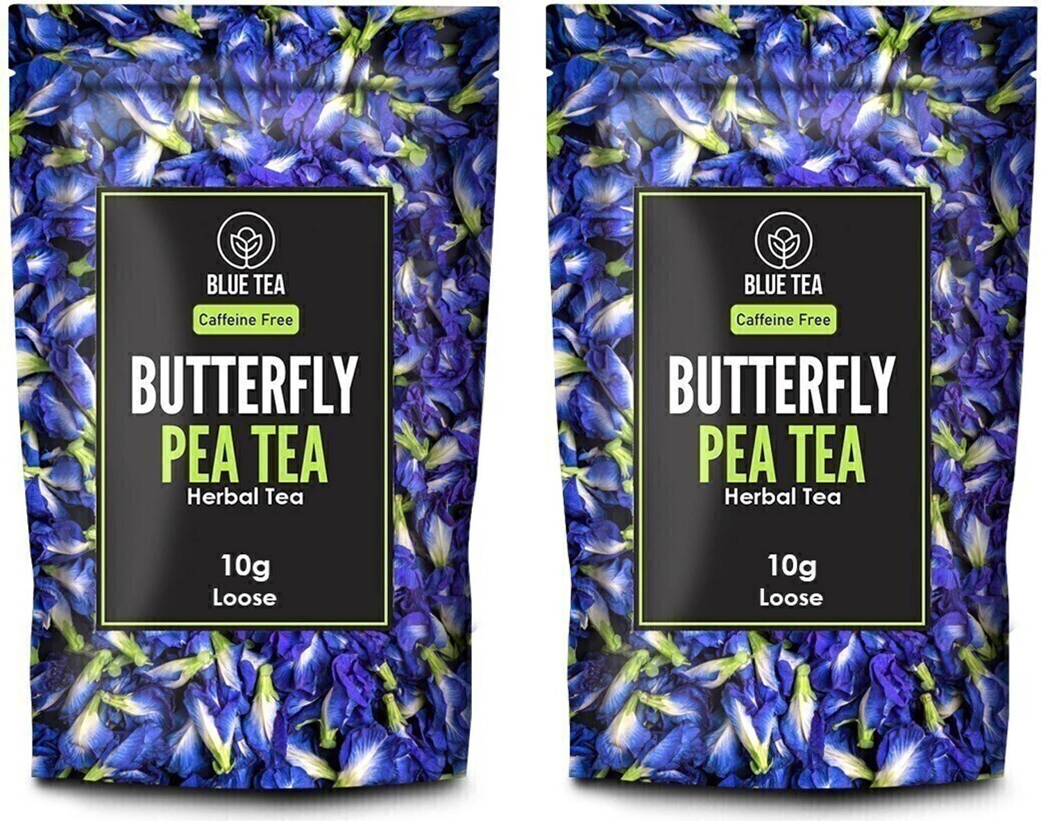 BLUE TEA Butterfly Pea Flower Tea - 10 gm (Pack of 2) 40+ Cups |ANTIOXIDANT RICH | Herbal Tea Pouch