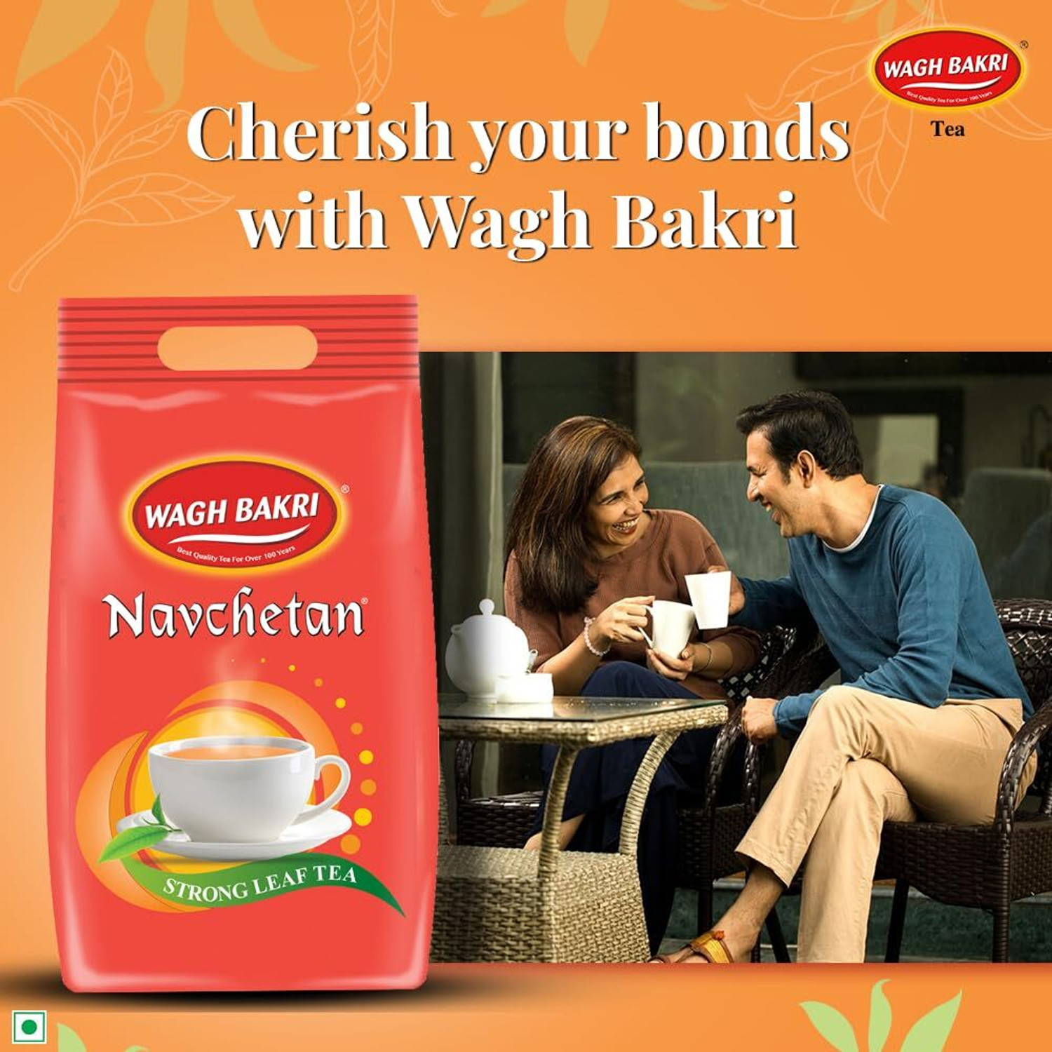 Image of WAGH BAKRI Navchetan Danedar Tea Pouch