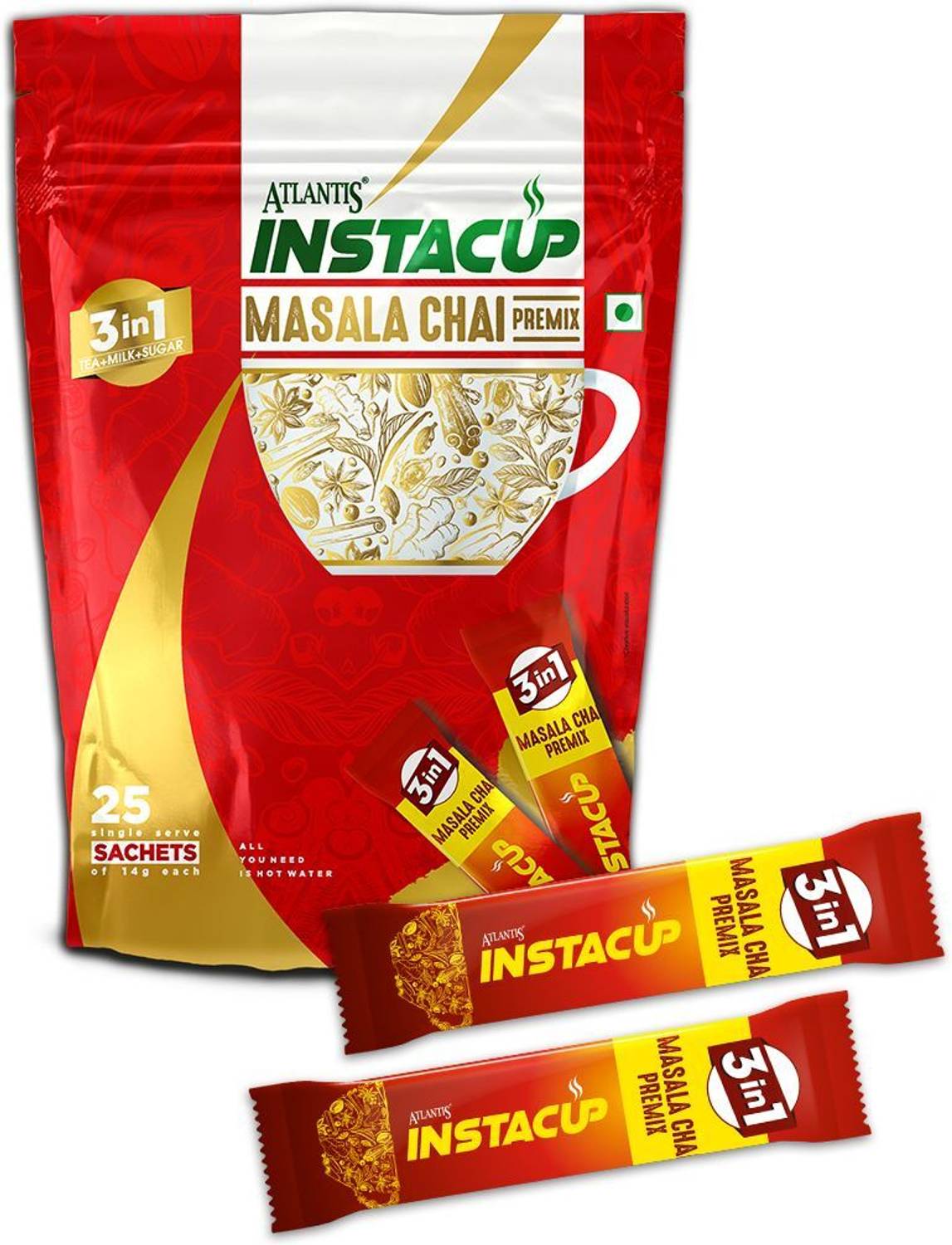 ATLANTIS Masala Tea Premix Sachets Instant Tea Pouch