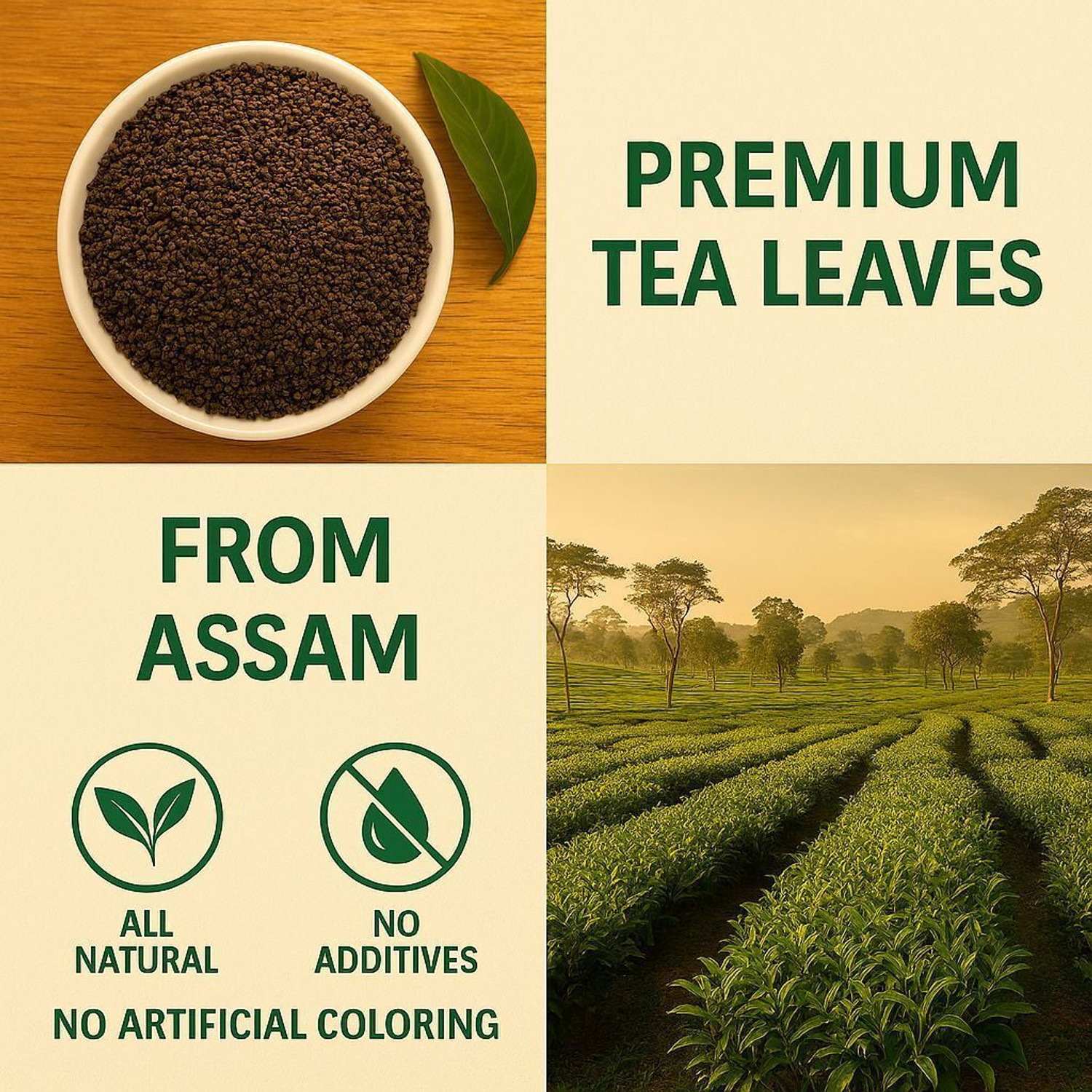 Image of HELEMBARI TEA High Quality Assam CTC Chai | Tea Premium-1kg(4*250gm) Tea Pouch