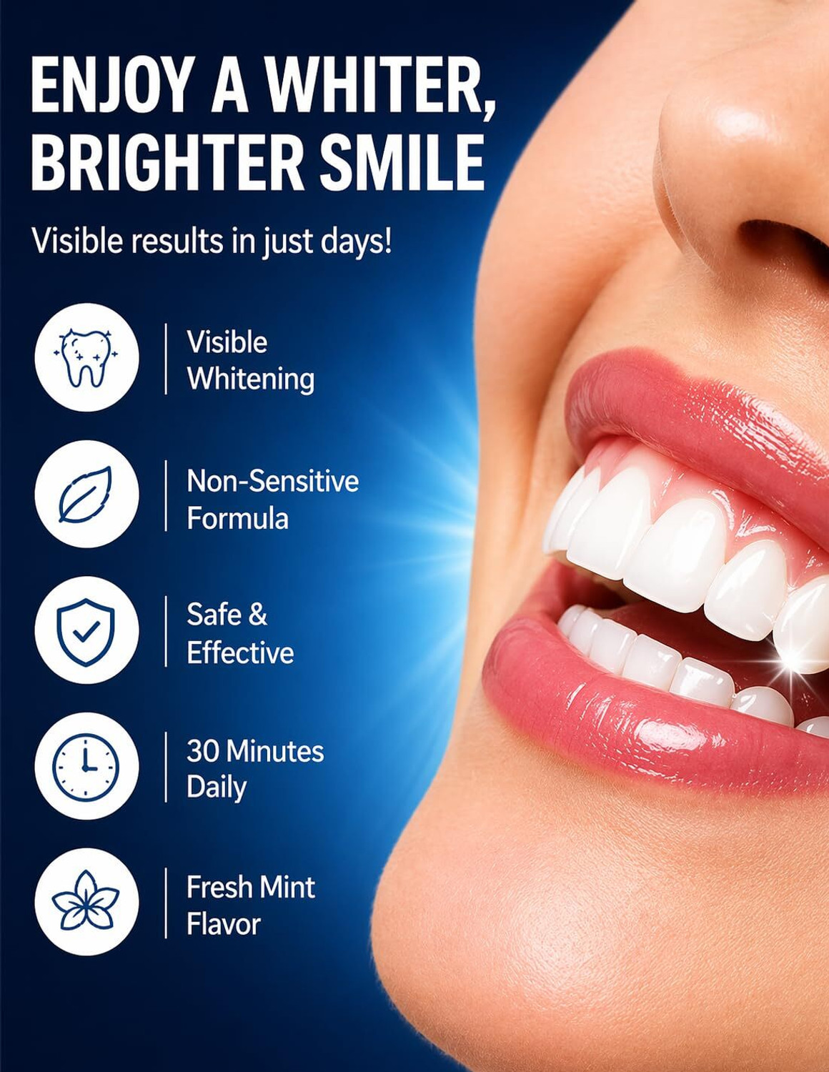 Image of Amazheal Advanced Teeth Whitening Strips for Sensitive Teeth, Stain Removal Whitening Kit Teeth Whitening Kit