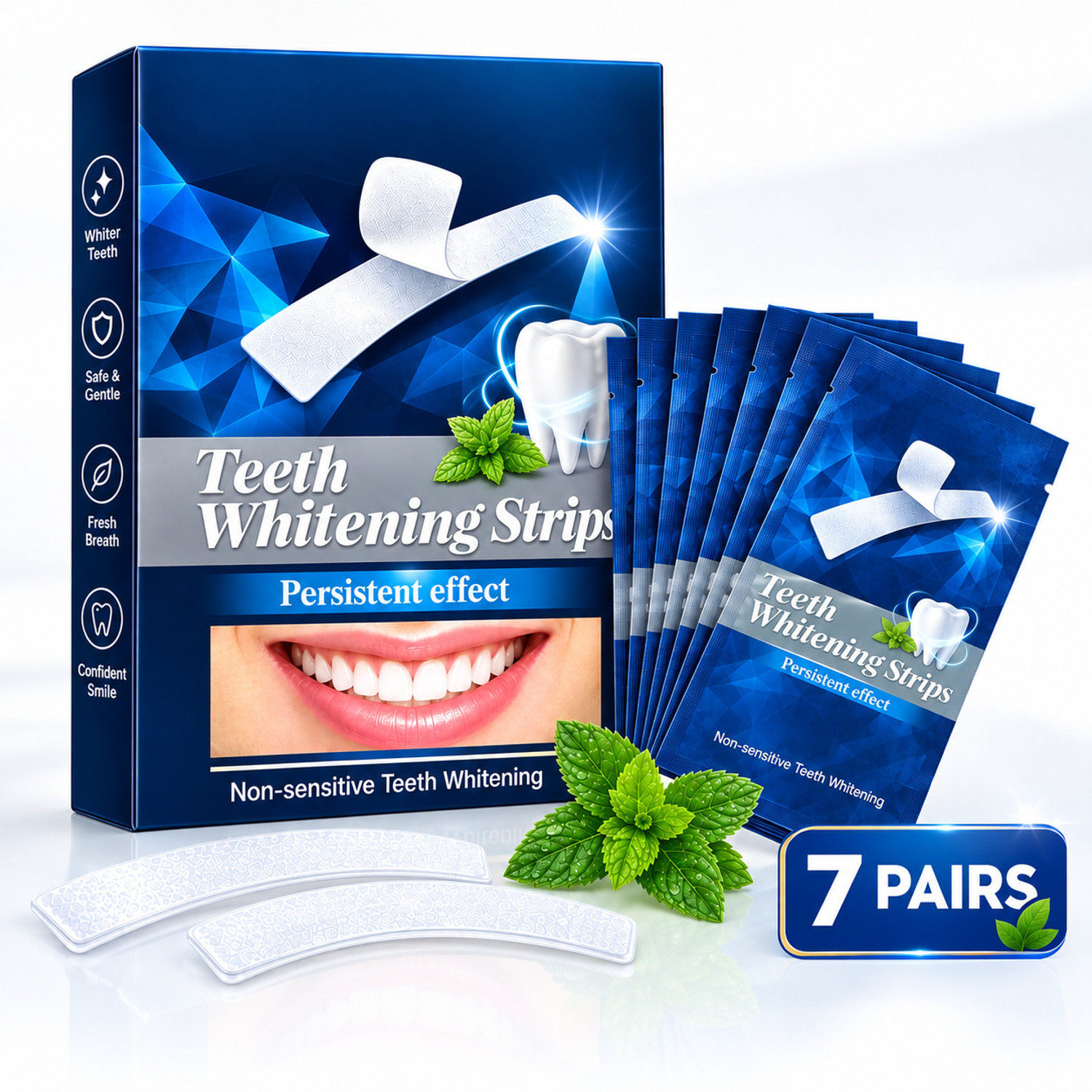 Image of Amazheal Advanced Teeth Whitening Strips for Sensitive Teeth, Stain Removal Whitening Kit Teeth Whitening Kit