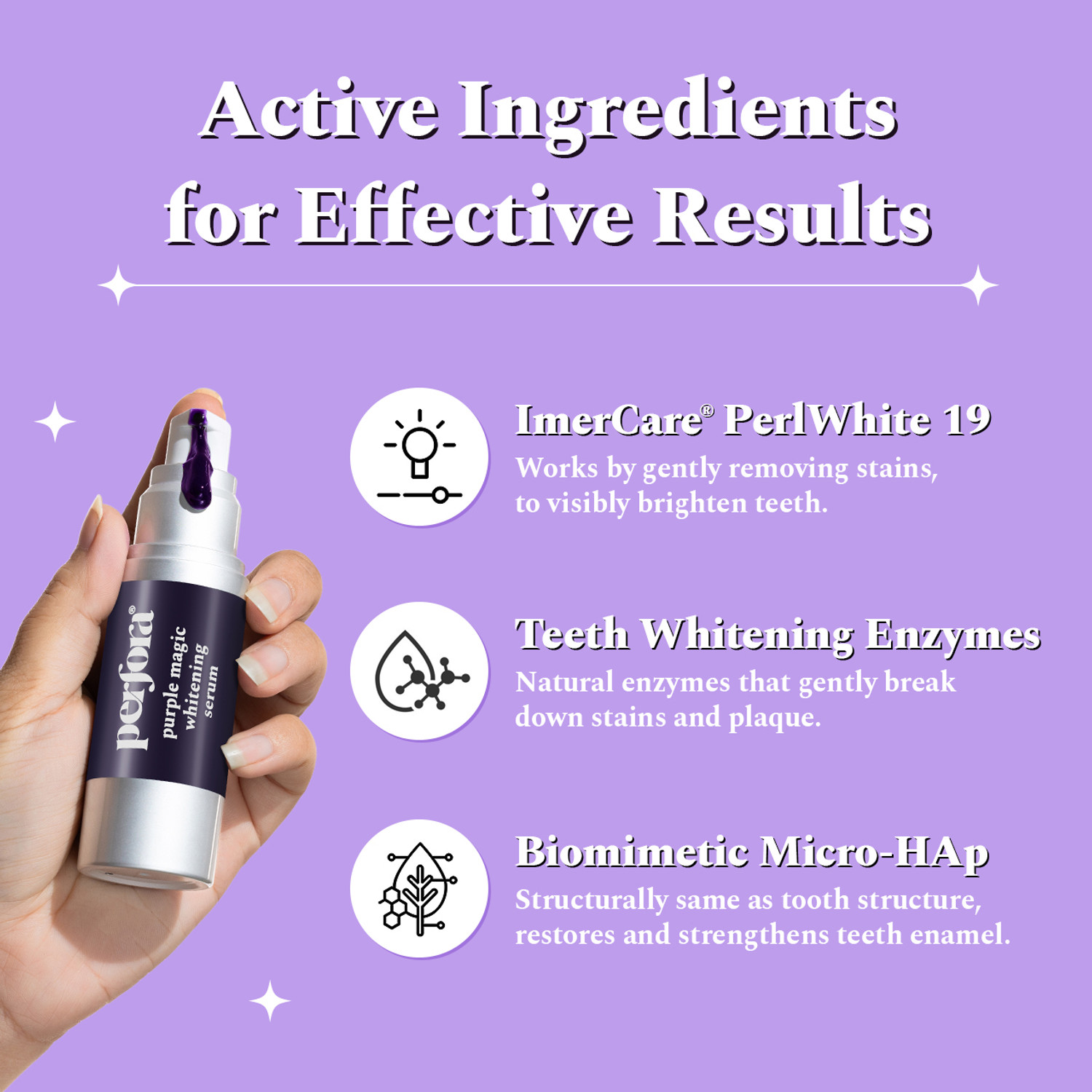 Image of Perfora Purple Teeth Whitening Toothpaste Serum, Color Corrector Purple -30ml Teeth Whitening Kit
