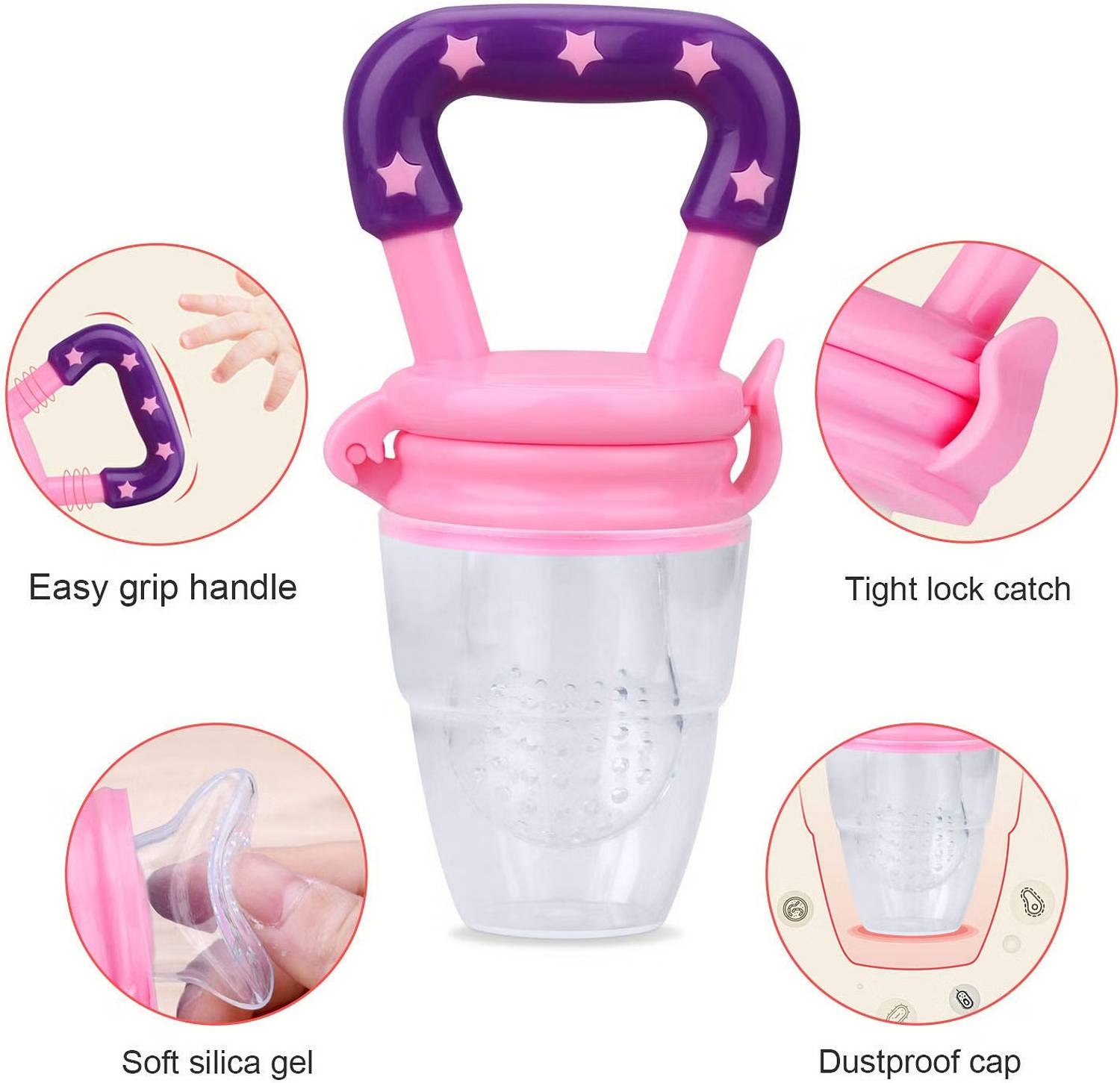 AloneFit 100% BPA-Free Teether Set for Boys & Girls Feeder Teether and Feeder 1 Pc Feeder