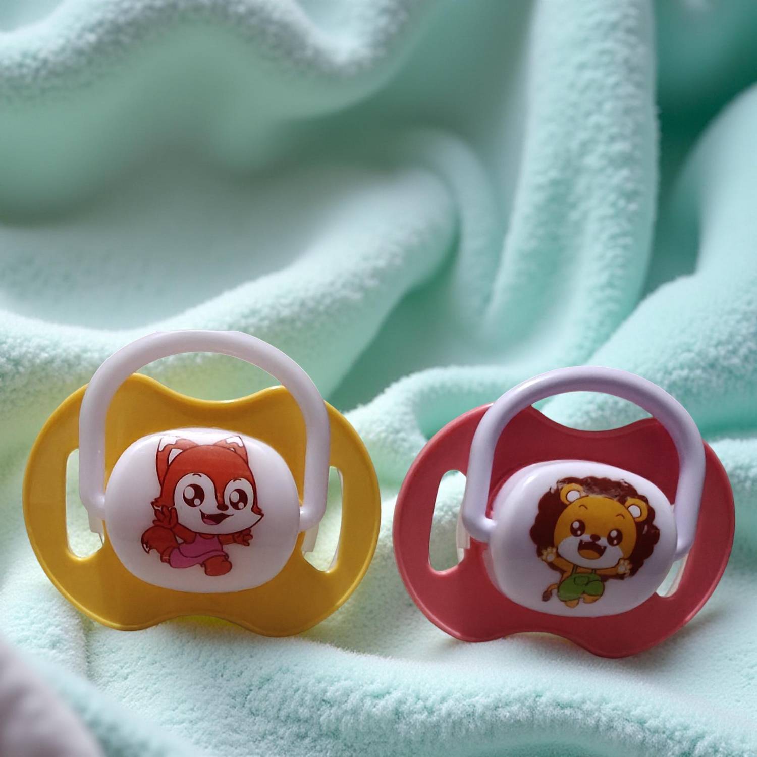 Bachpan Multi Color Cartoon BPA-Free Silicone Baby Pacifier | Orthodontic Soother Set Soother