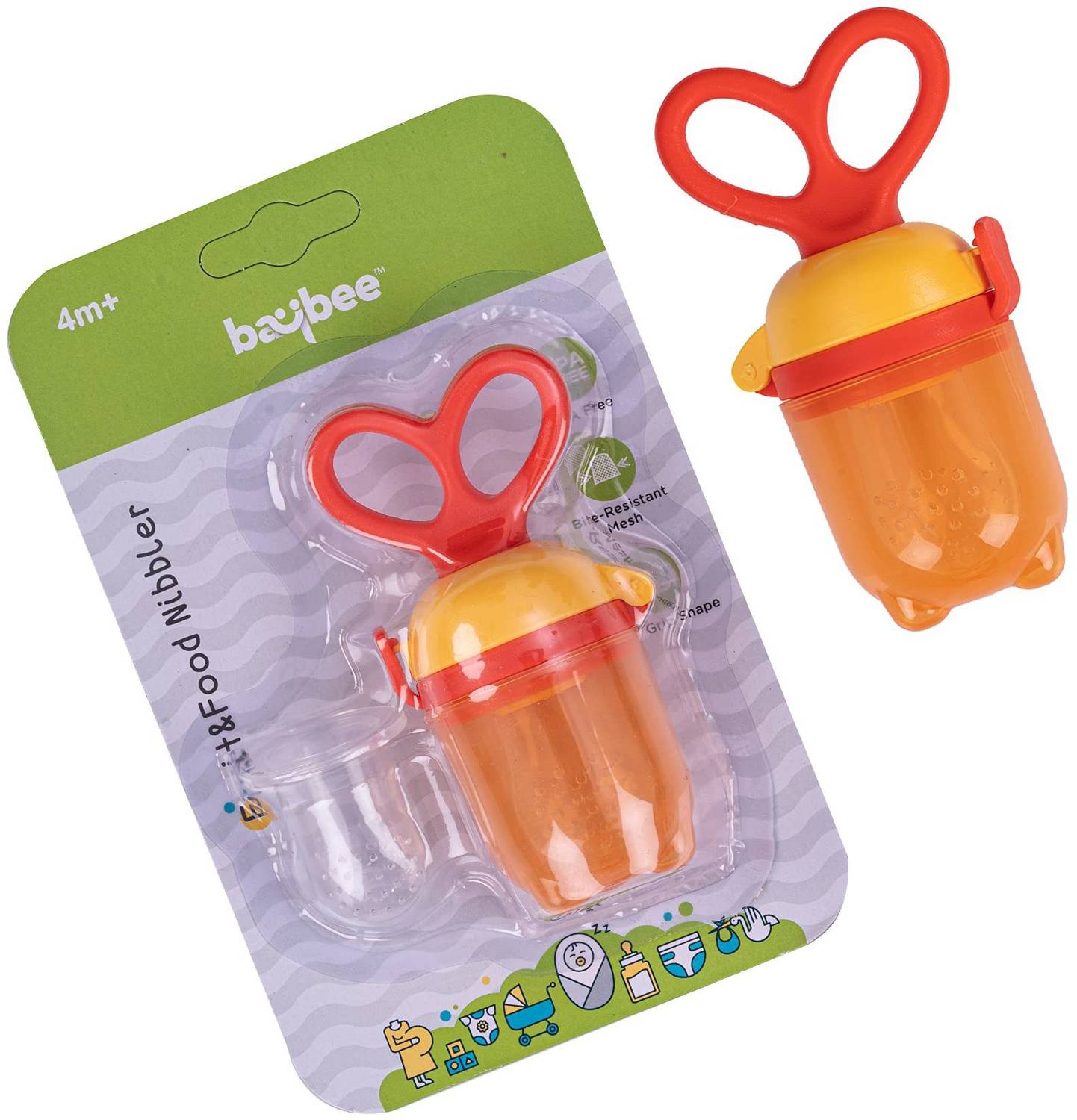 baybee Best Food Feeder Pacifier Fruit Nibbler Infant Silicone Teether Toy with Storage Teether