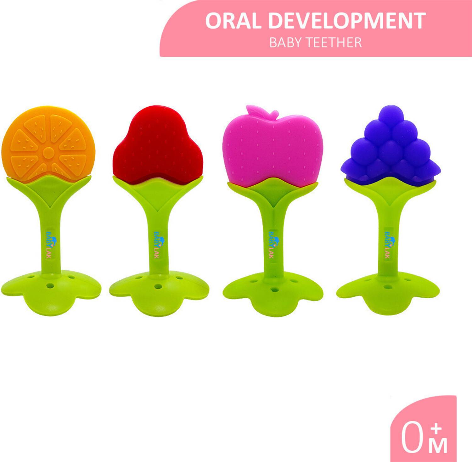 babylak Baby Teeth Toys Kids Fruit Food Nibbler Teether Food Grade Silicon Teether Toys Teether
