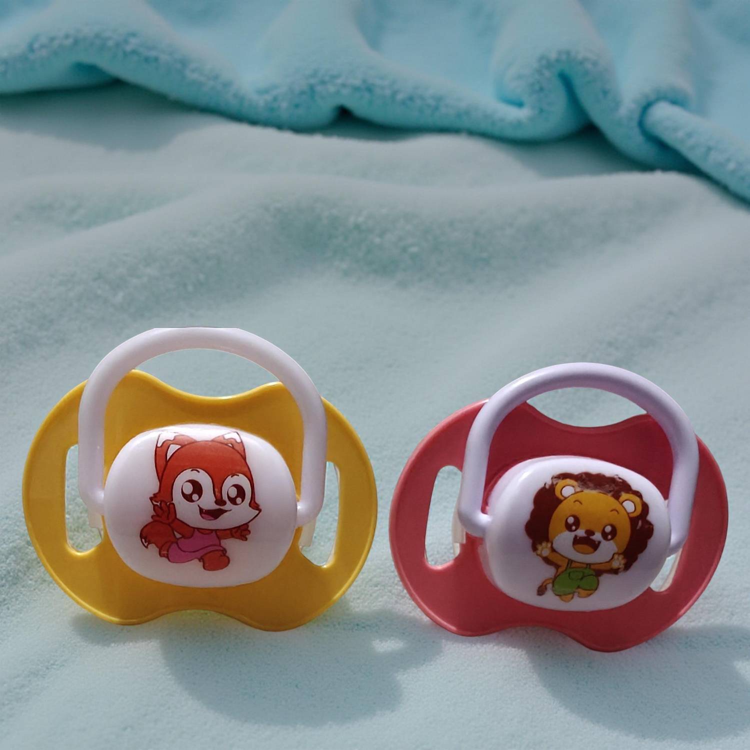 Bachpan Cartoon Design Pacifier | BPA-Free Soft Touch Silicone Orthodontic Soother Set Soother
