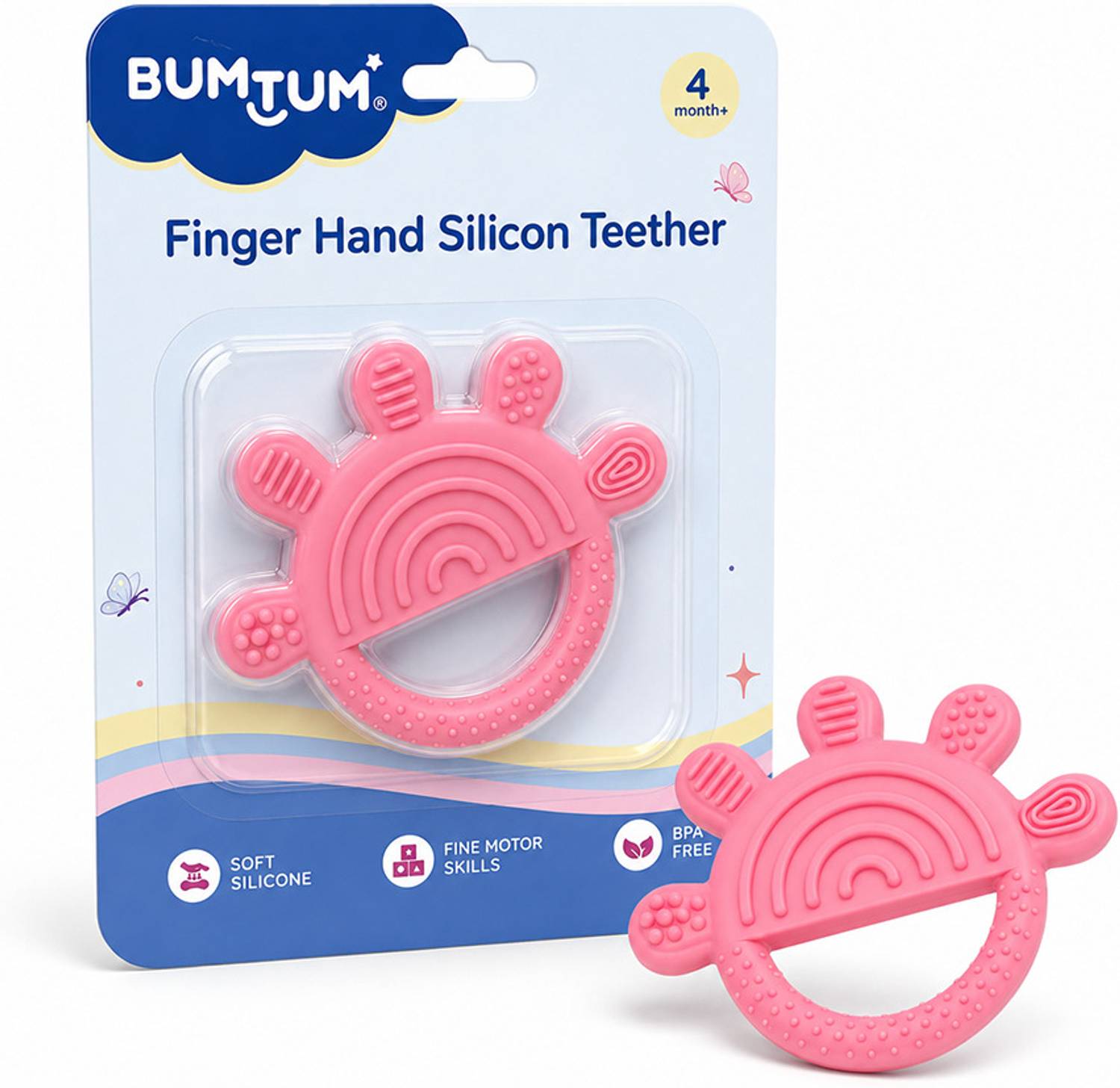 BUMTUM Finger Hand Silicone Teether