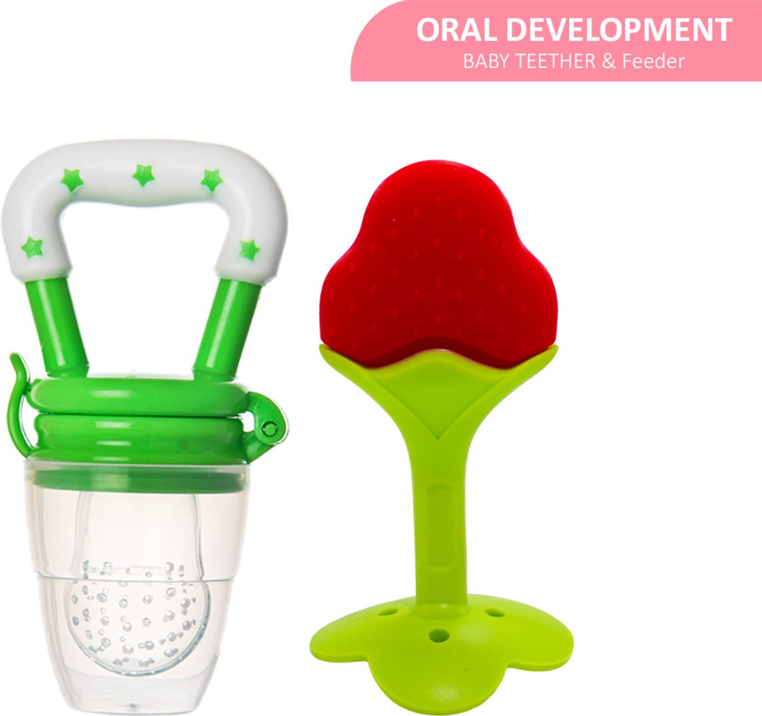 babylak Nibbler Soother For Baby Teether Silicon Toys Fruit Teether for kids (2 Set) Teether
