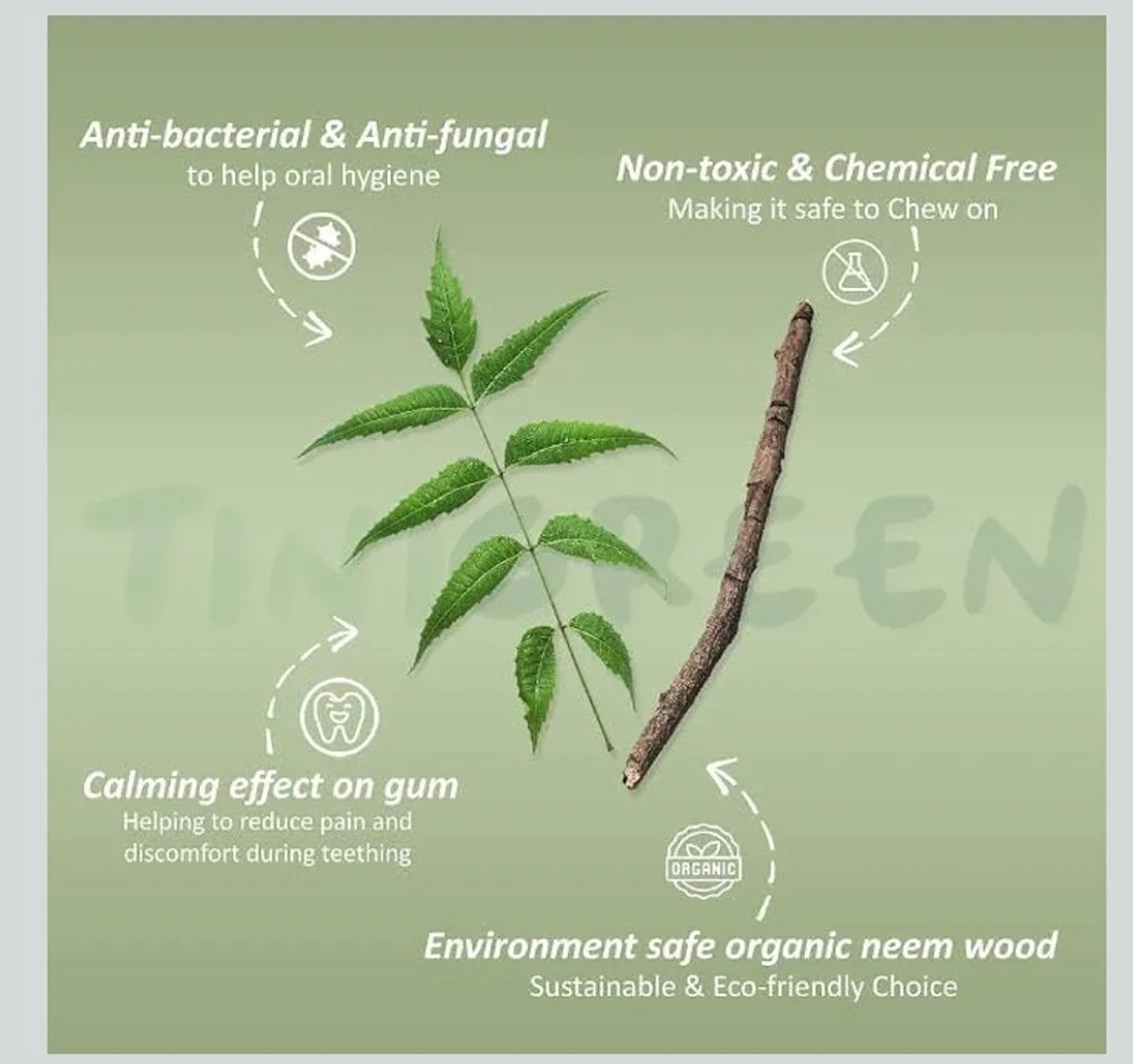 Image of Rana creation mart Pure neem wooden teether Rattle for kids Teether