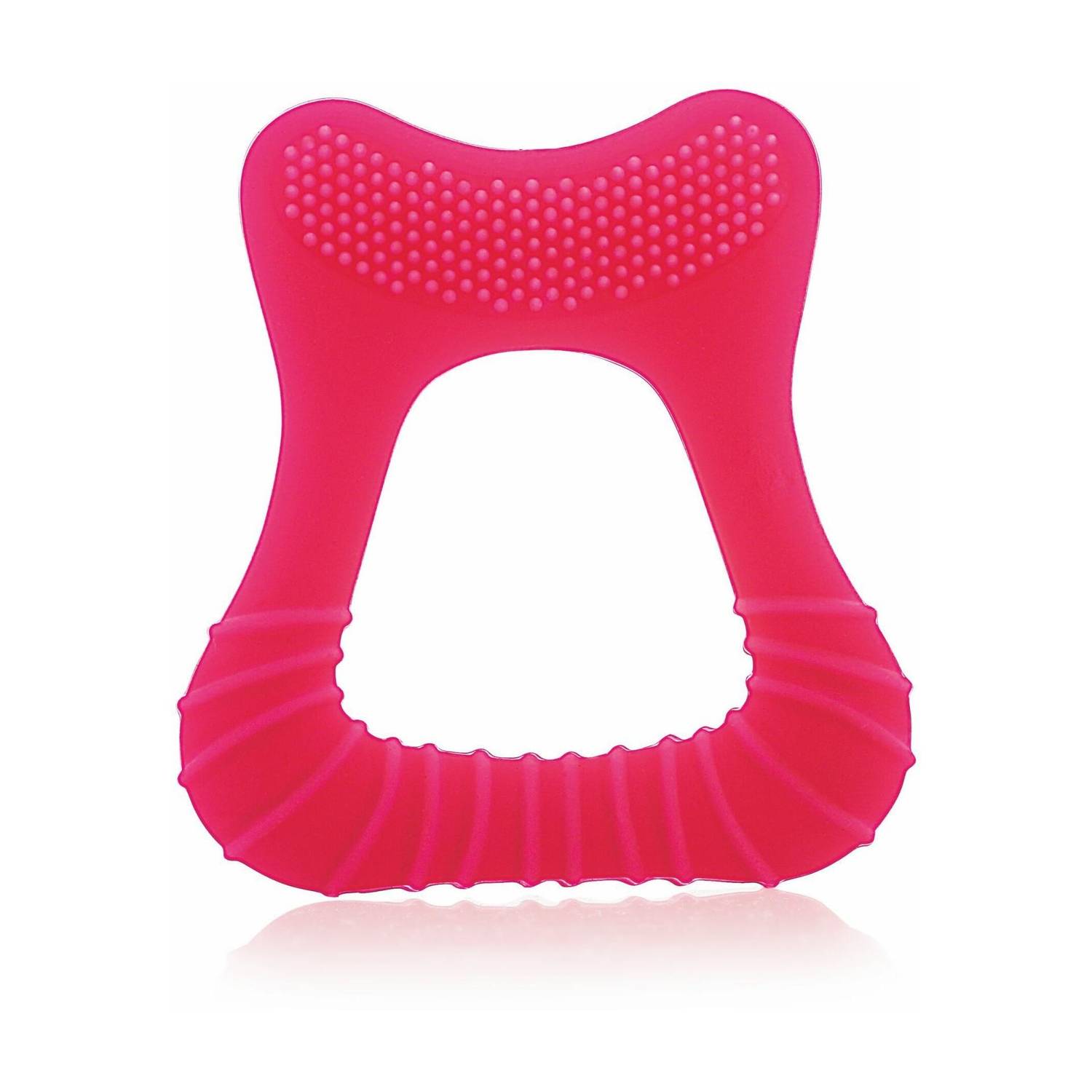 Beebaby Tooth Shape Soft Silicone Baby Teether with Bristle & Carry Case, BPA Free, 6M+ Teether