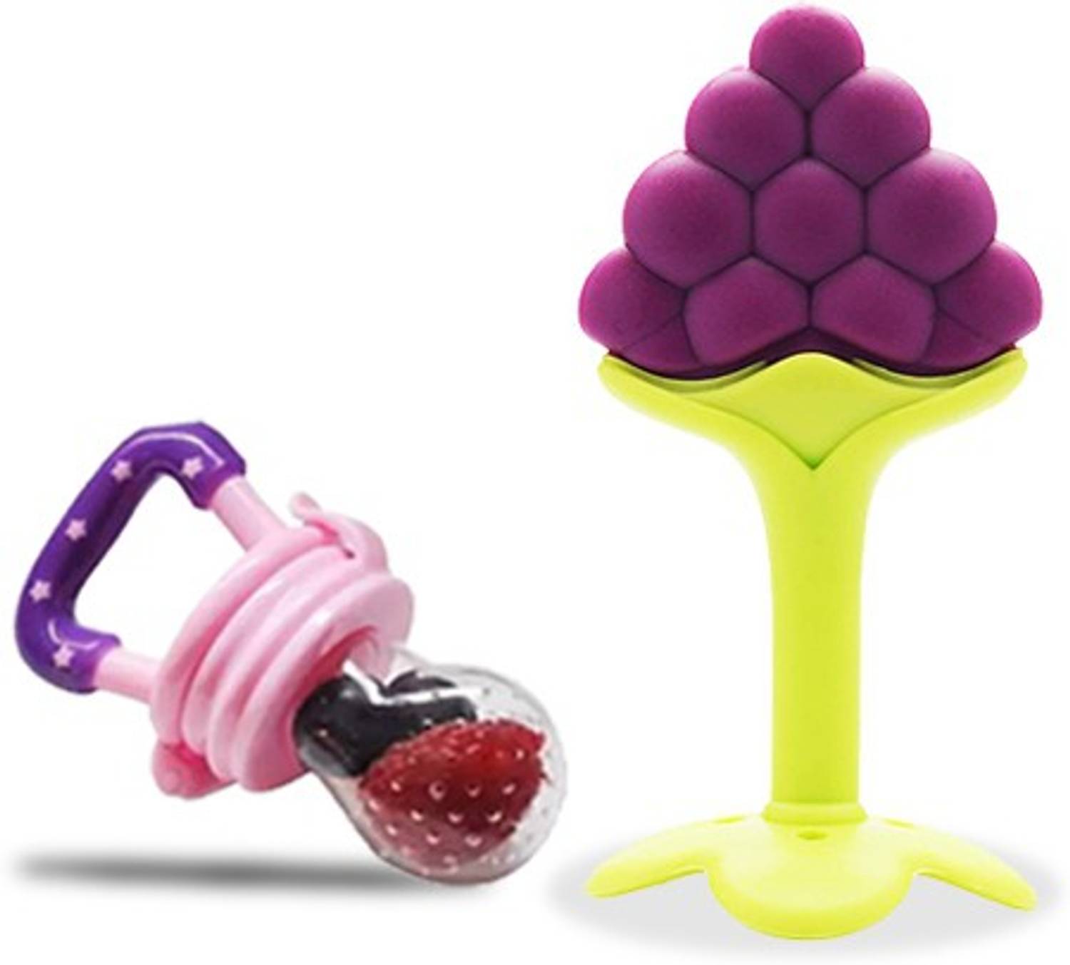 Chinmay Kids Baby Fruit Shape Teether & Soother Soft Stick Dental Care BPA-Free (Pack of 2) Teether