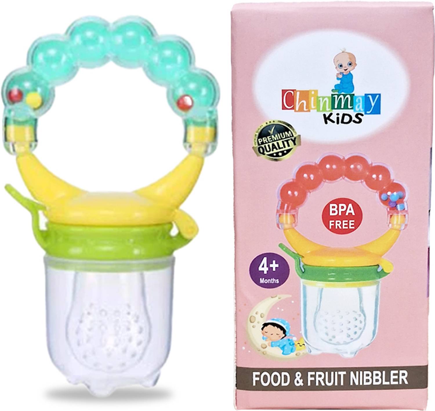 Chinmay Kids Baby Pacifier Food Feeder Silicone Fresh Fruit Milk Nibbler Feeding Safe Kids Soother