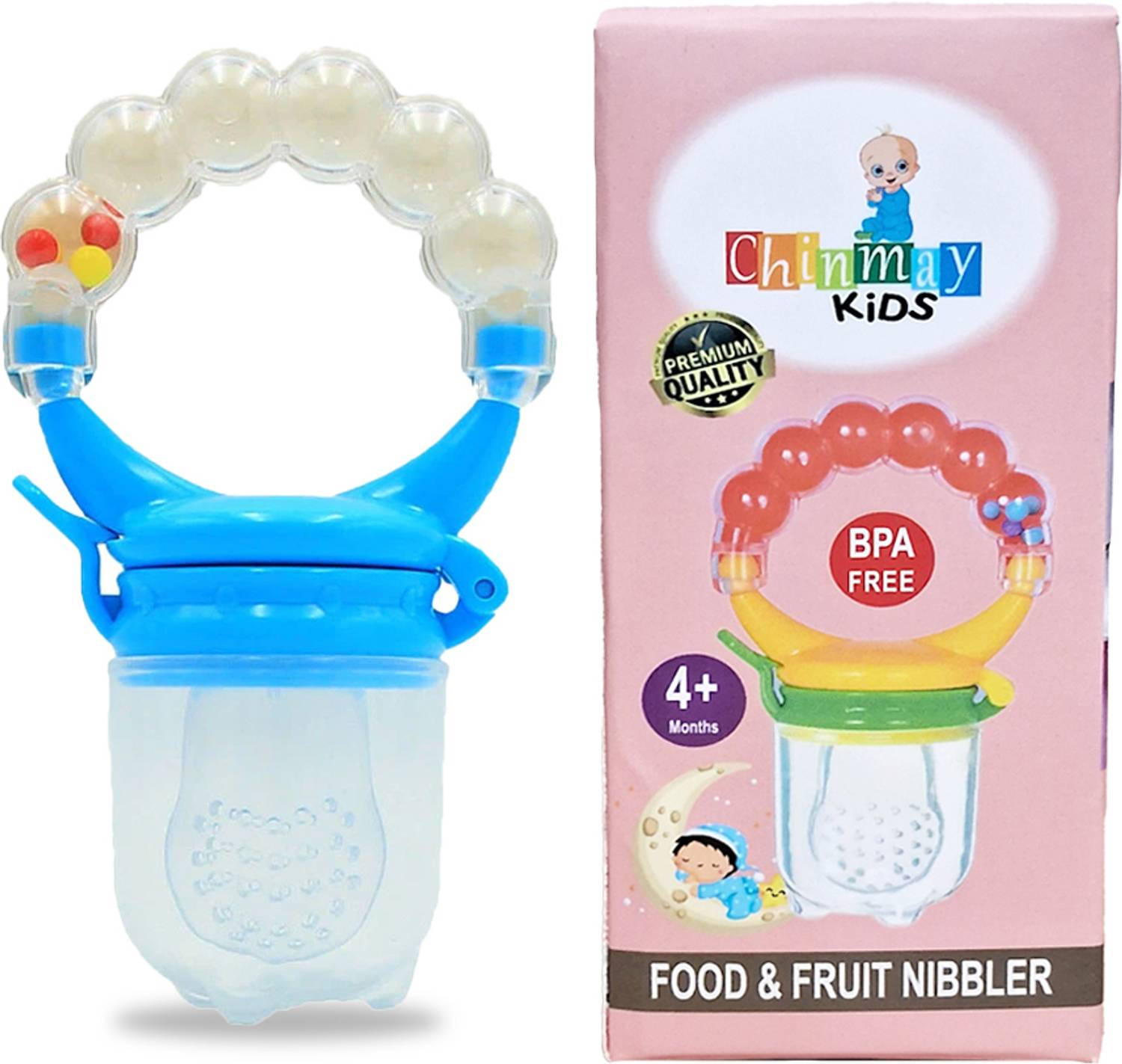 Chinmay Kids Baby Pacifier Food Feeder Silicone Fresh Fruit Milk Nibbler Feeding Safe Kids Soother
