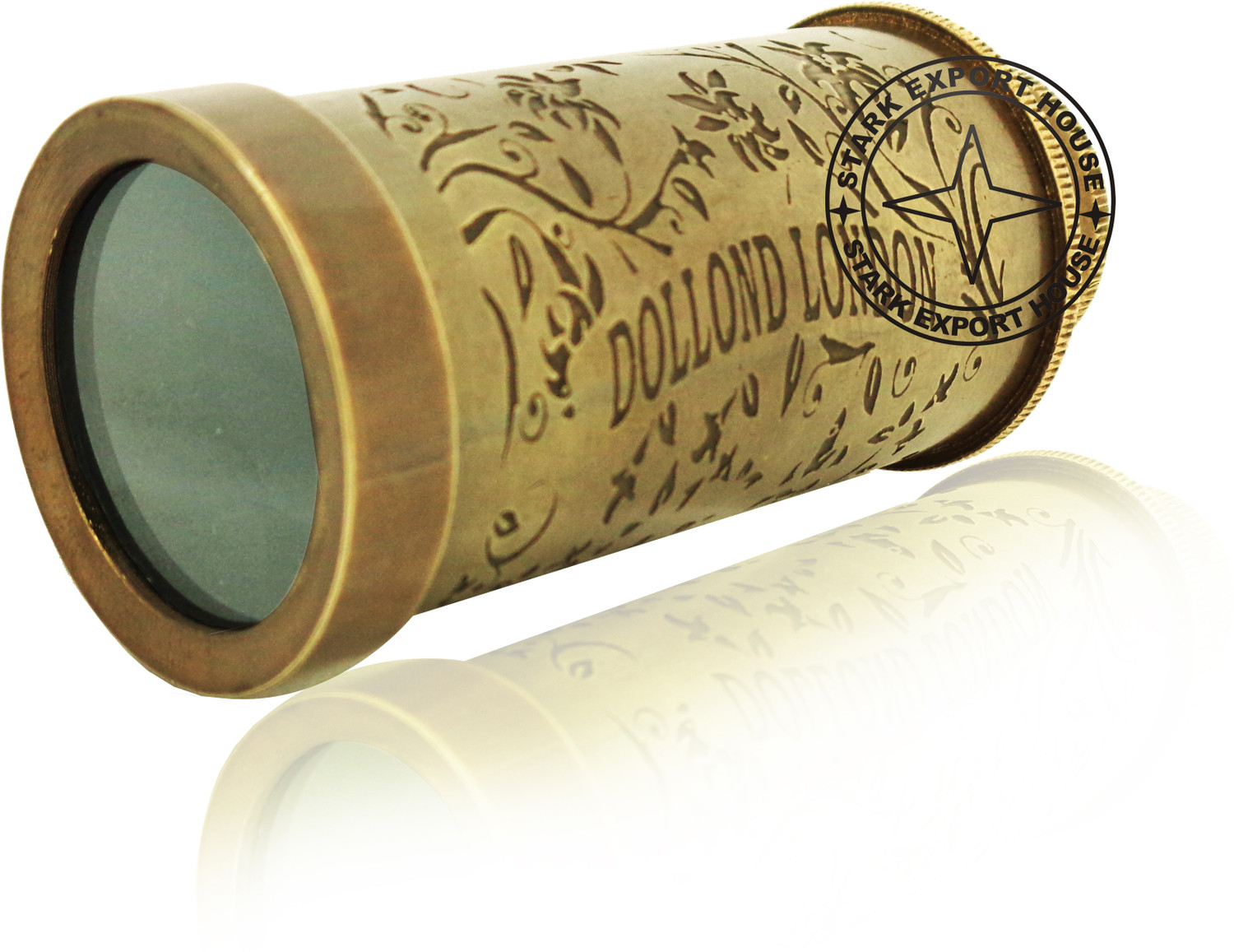 Image of Stark Export House Antique Brass Telescope Binoculars 6-inch Catadioptric Telescope