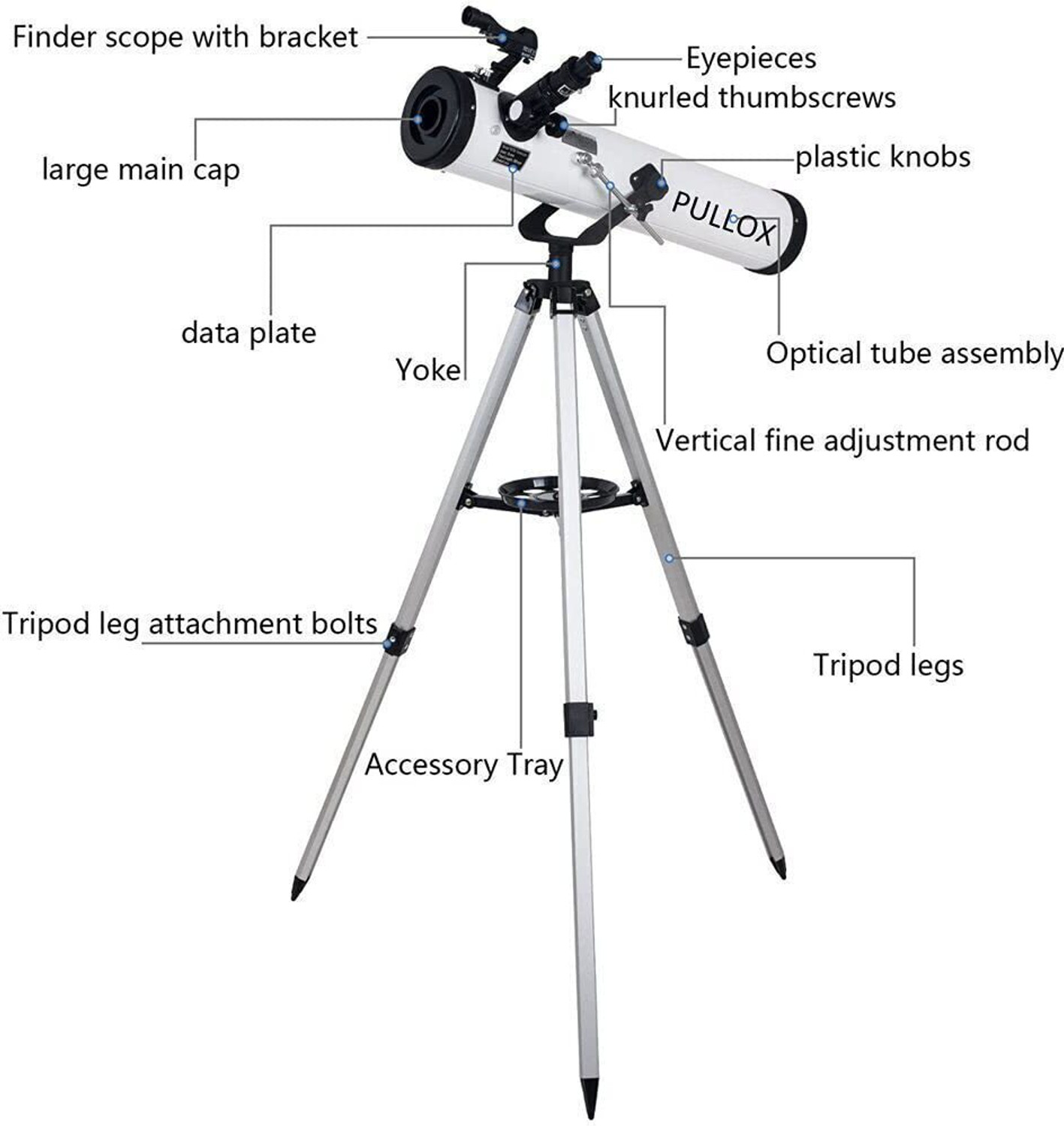 Image of pullox Modal 76700 mm Reflecting Telescope
