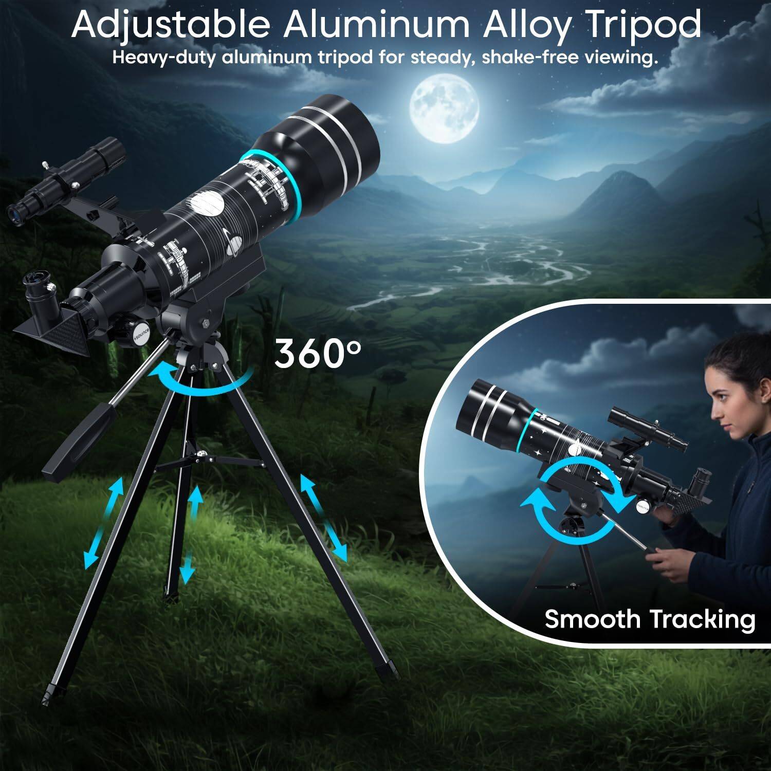 sounce 20x-96x Zoom Refractor Telescope - Image 4